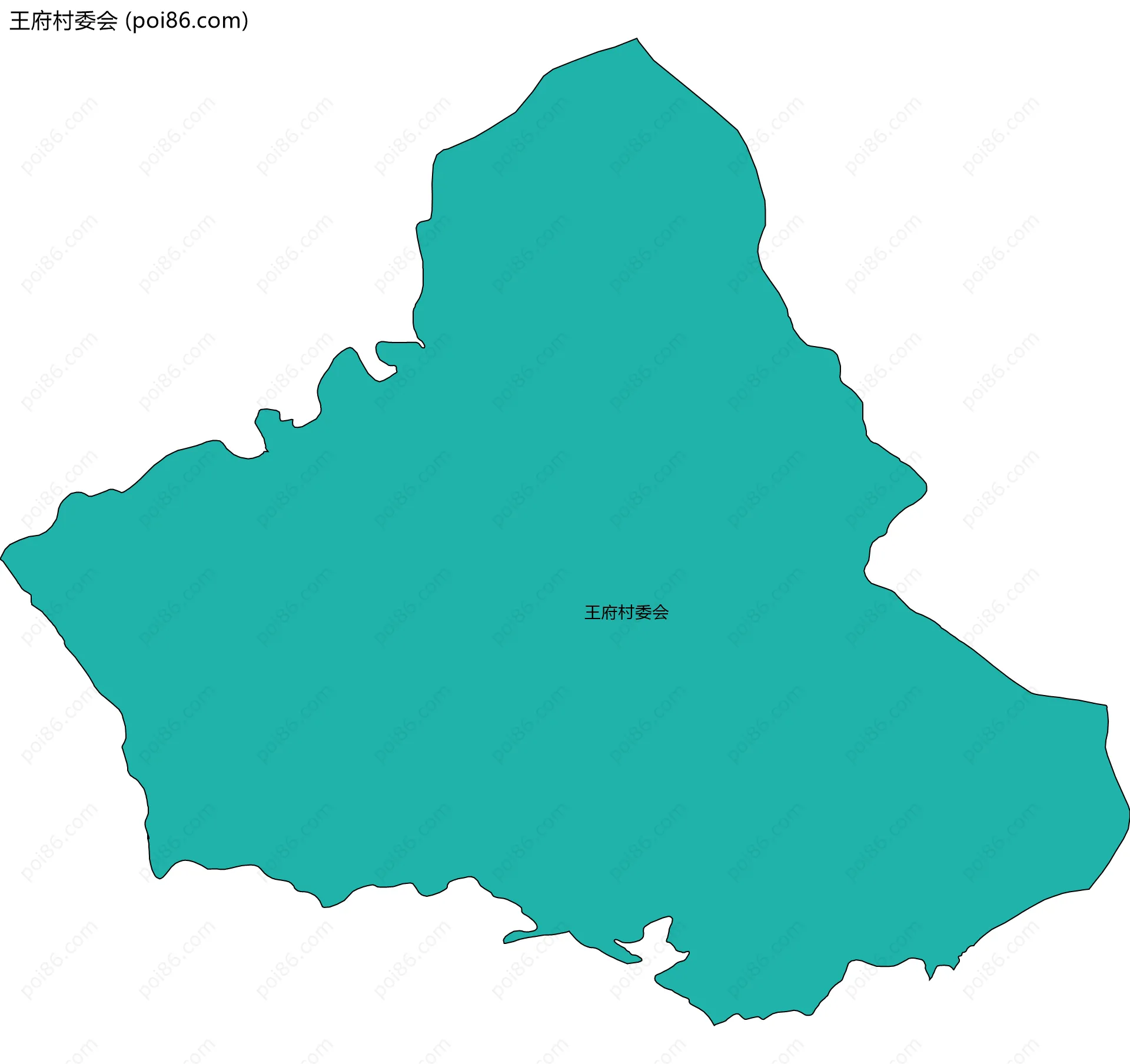 王府村委会边界地图