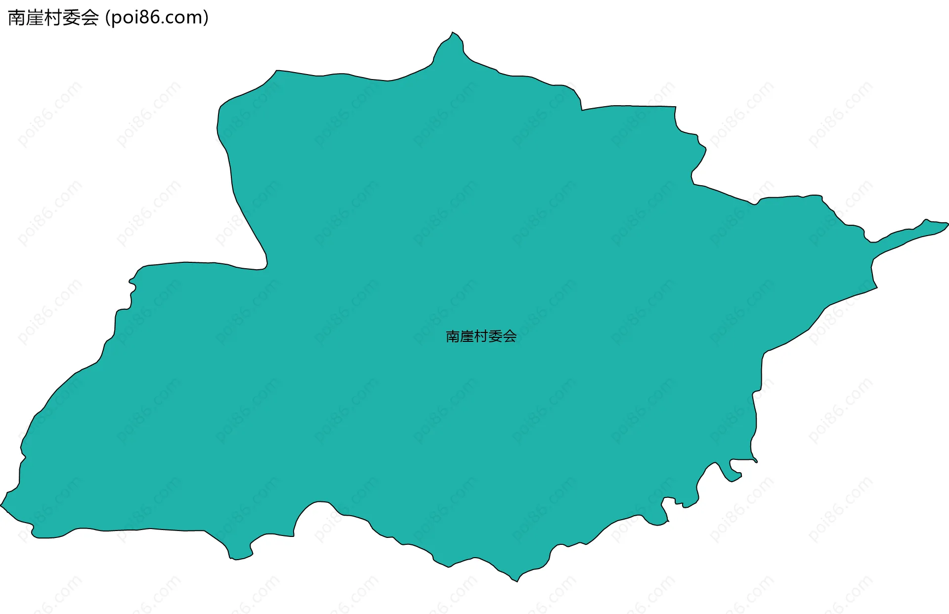 南崖村委会边界地图