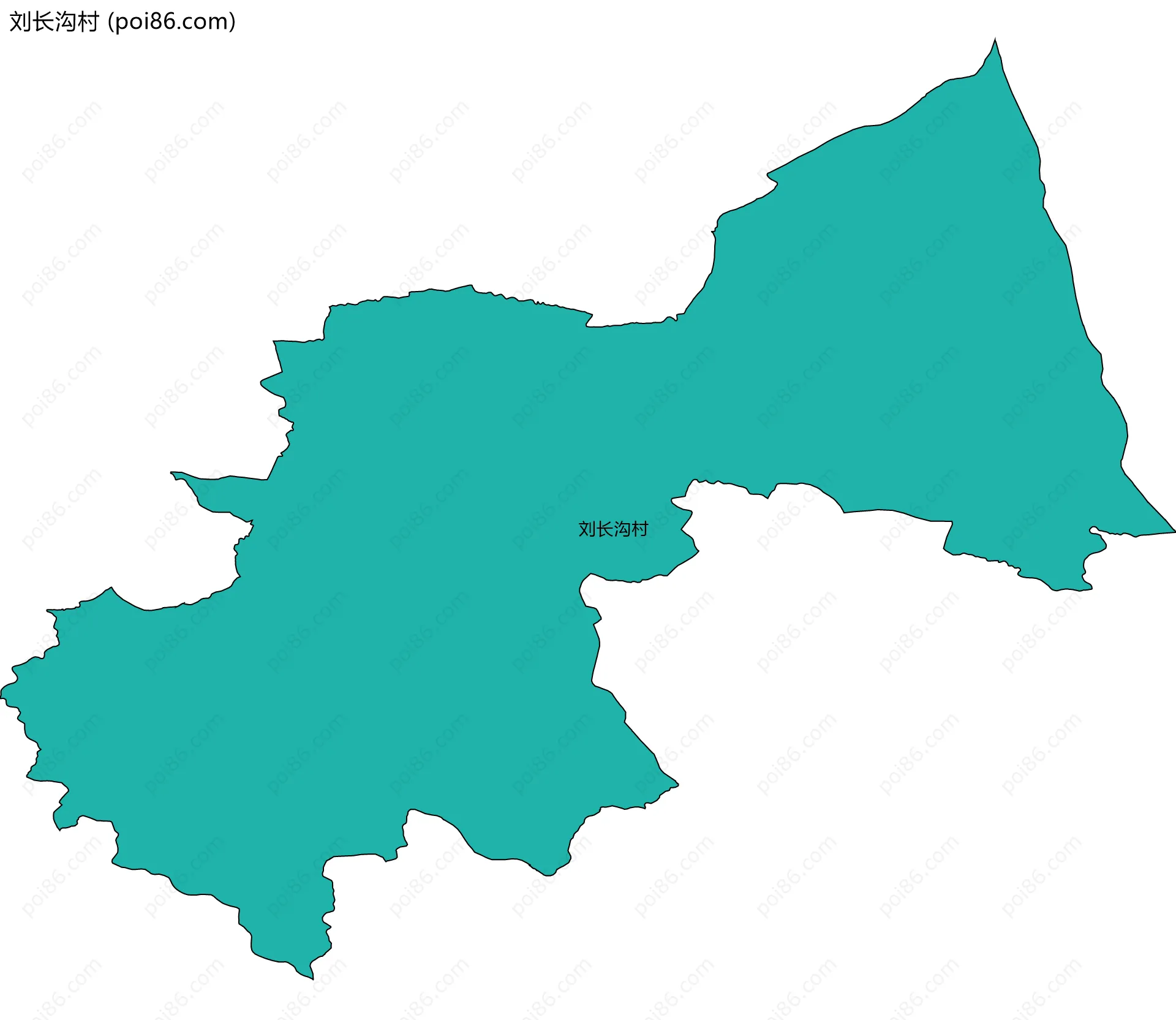 刘长沟村边界地图