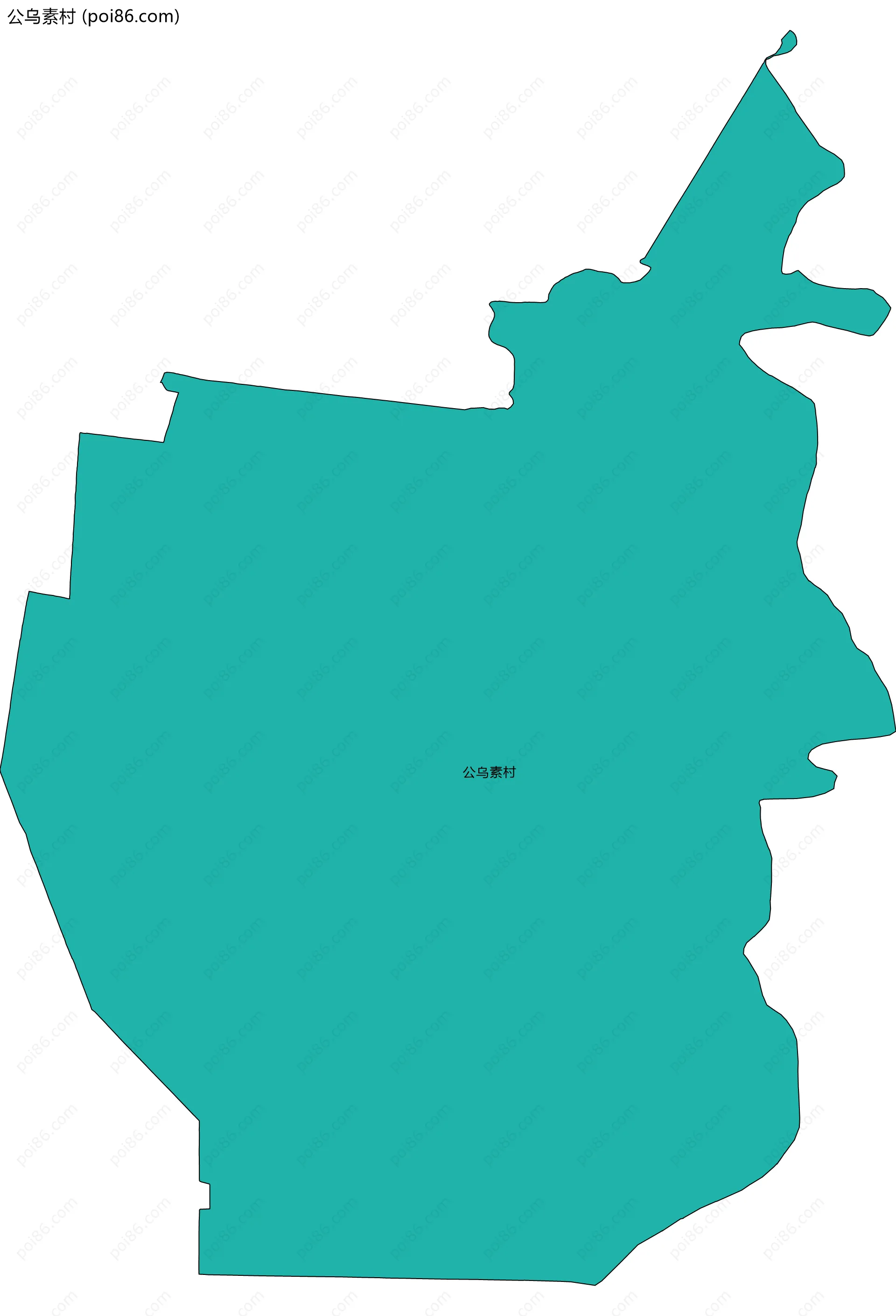 公乌素村边界地图