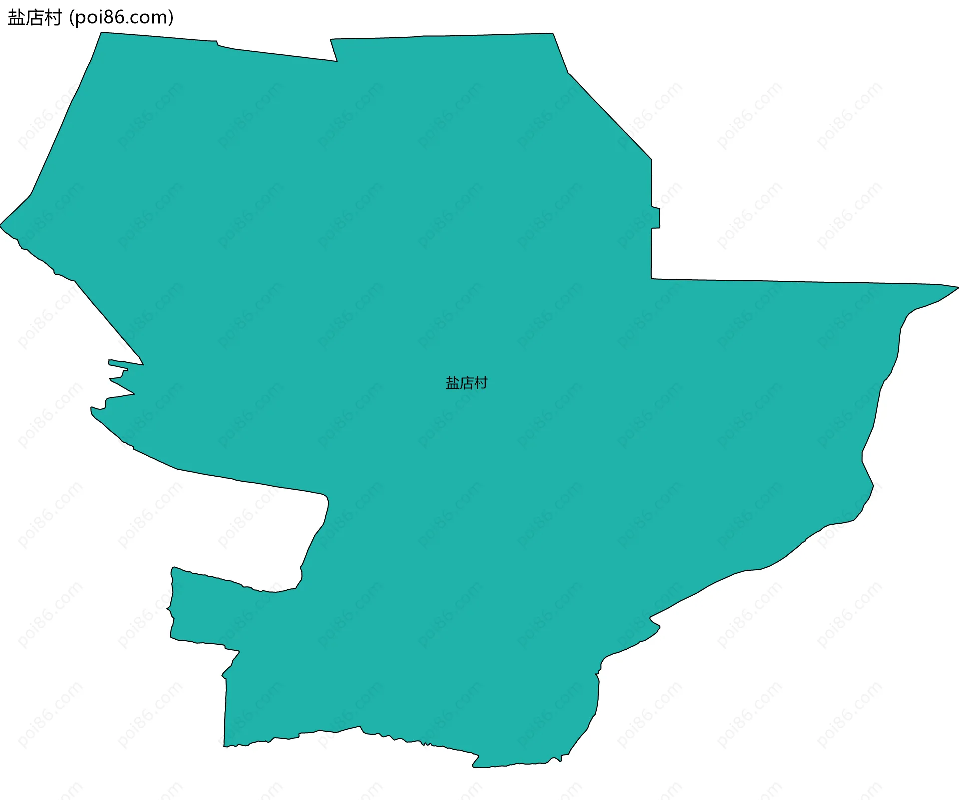 盐店村边界地图