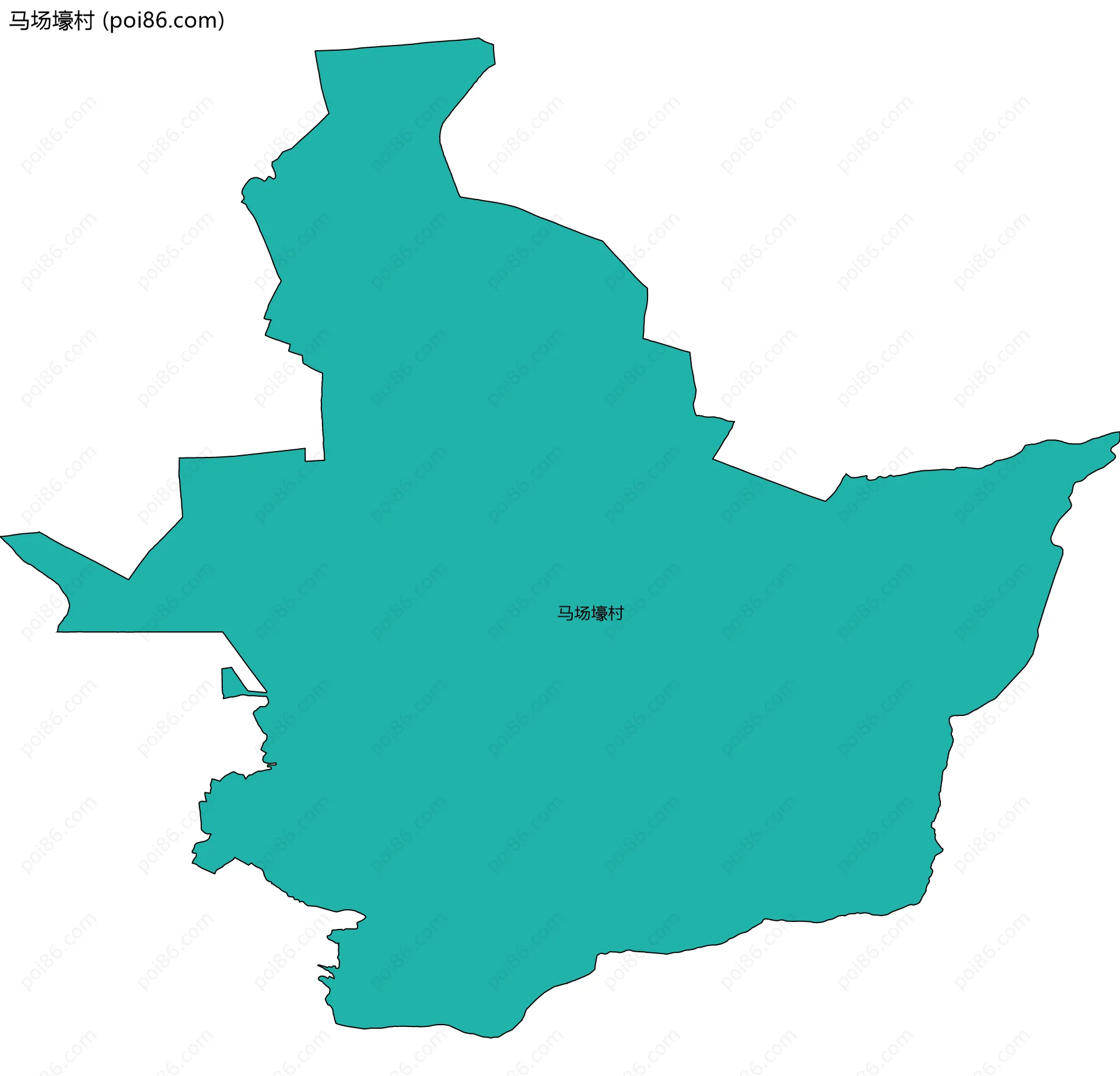 马场壕村边界地图