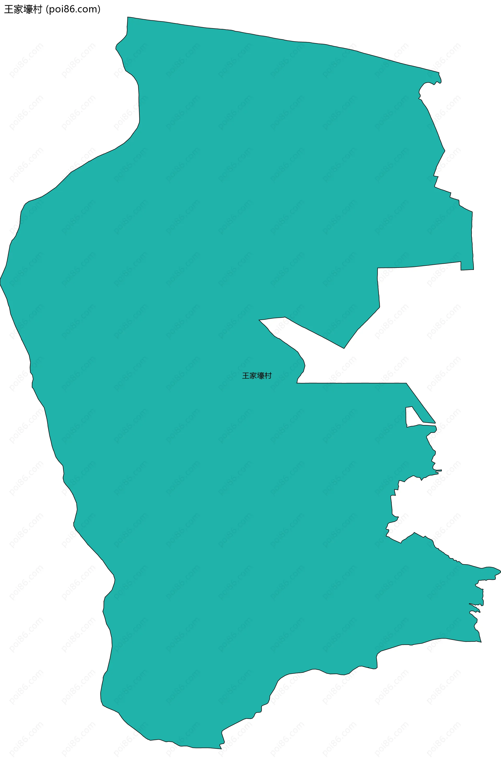 王家壕村边界地图