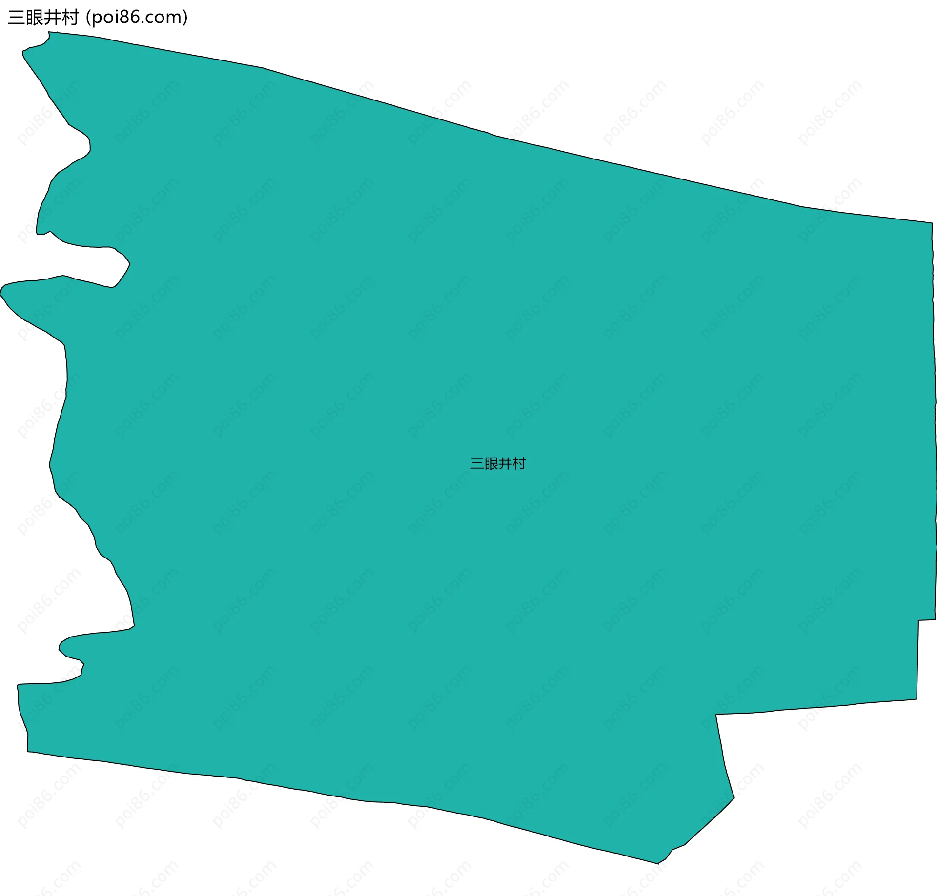 三眼井村边界地图