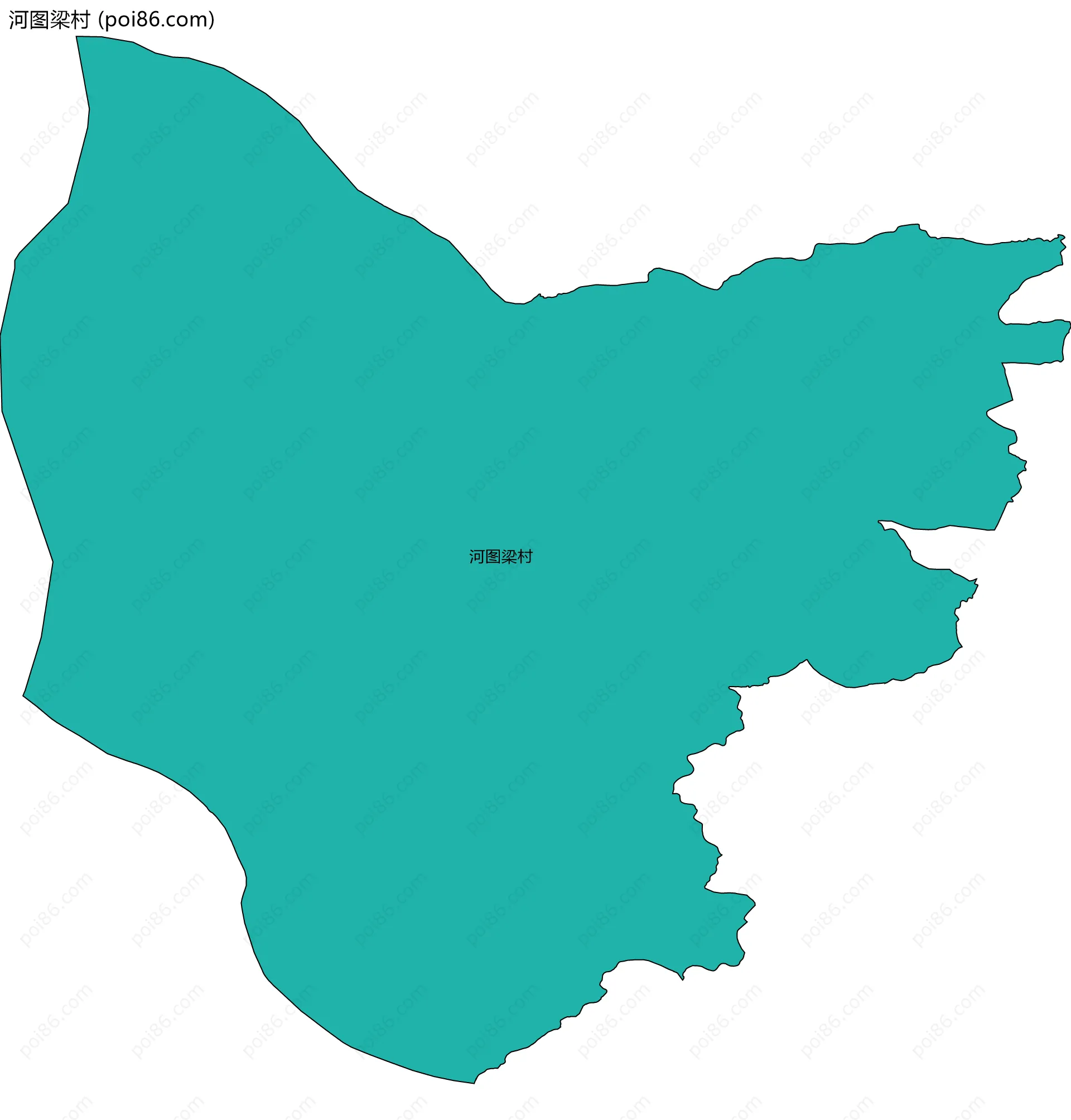 河图梁村边界地图