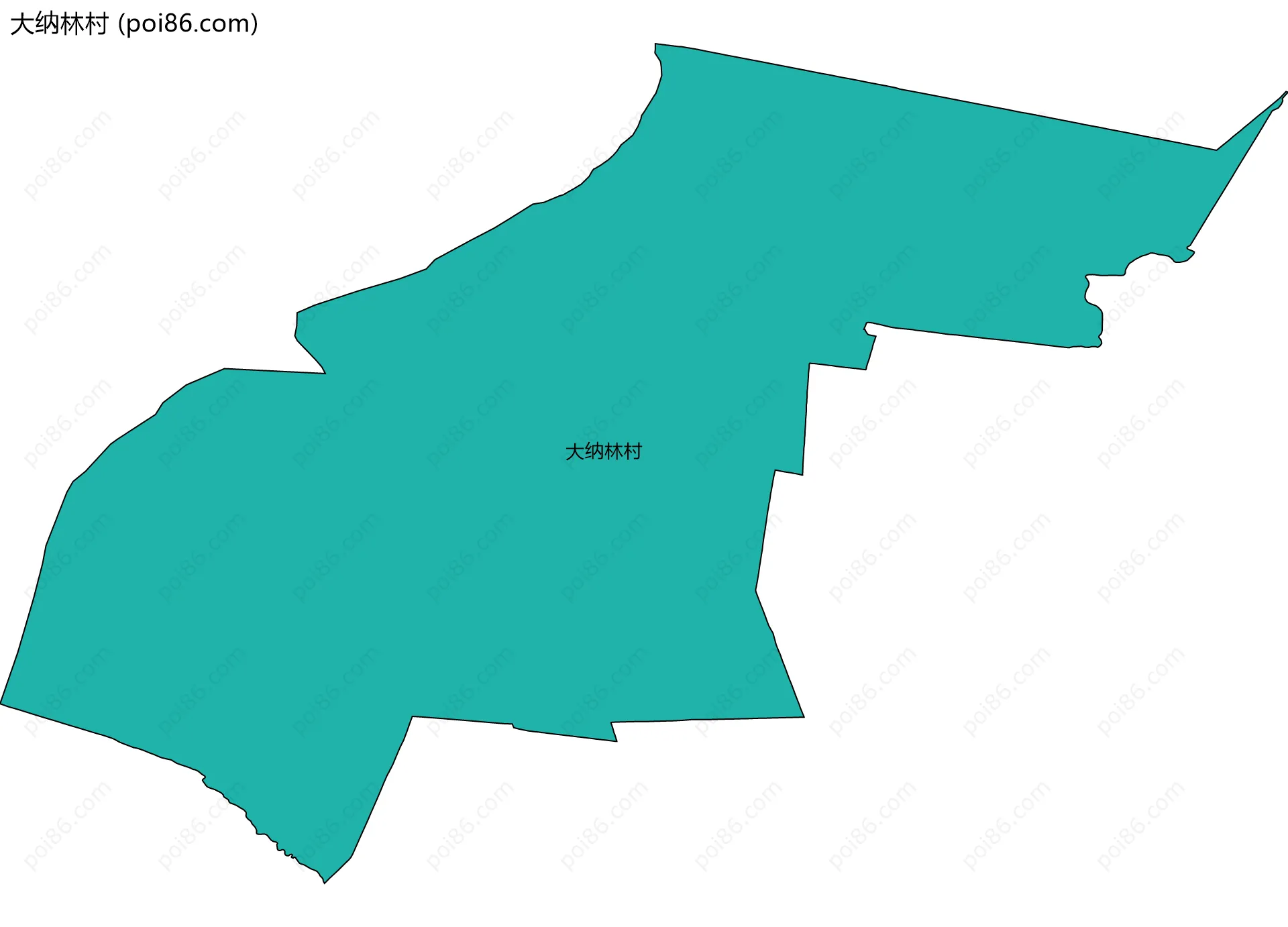 大纳林村边界地图