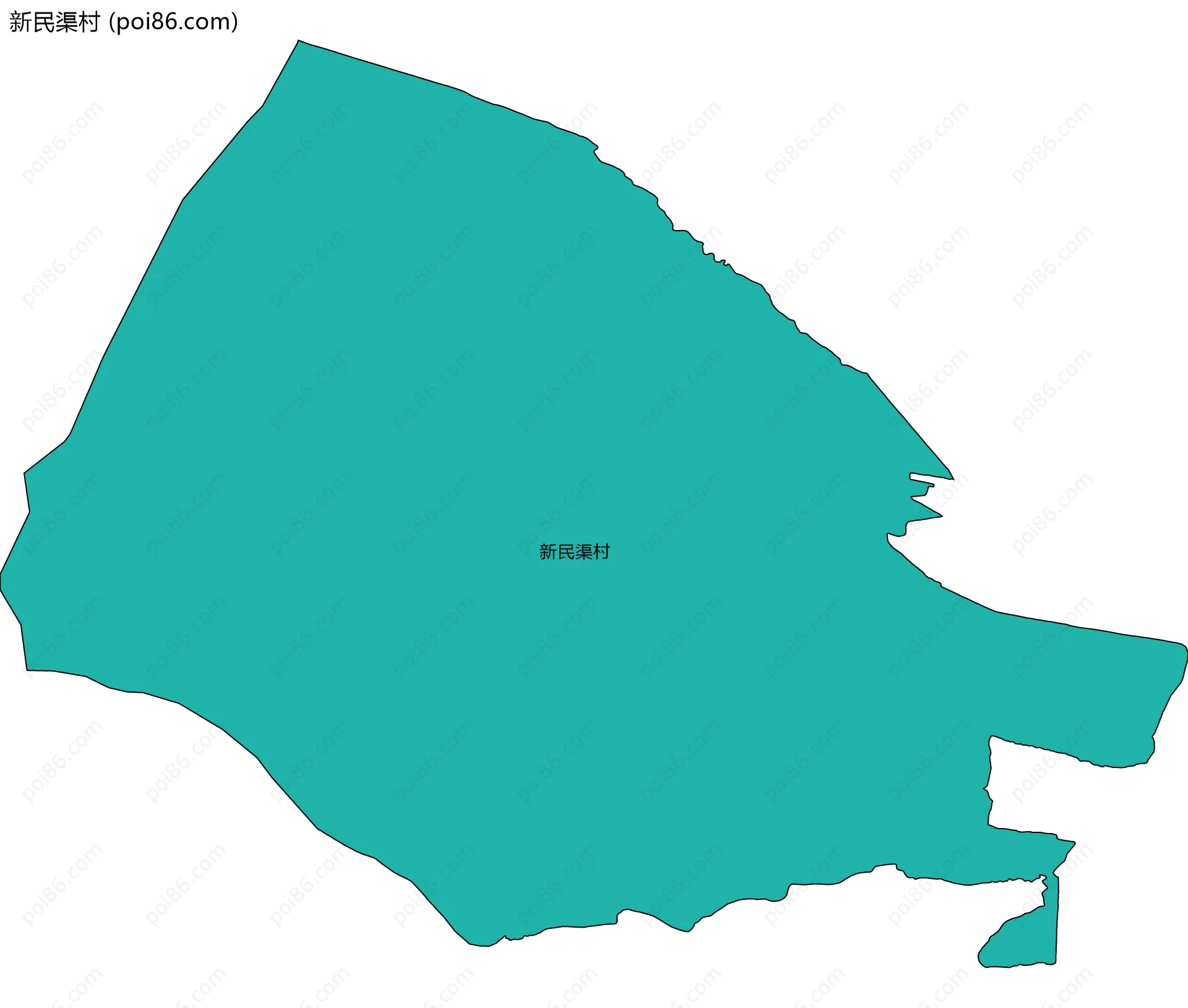 新民渠村边界地图