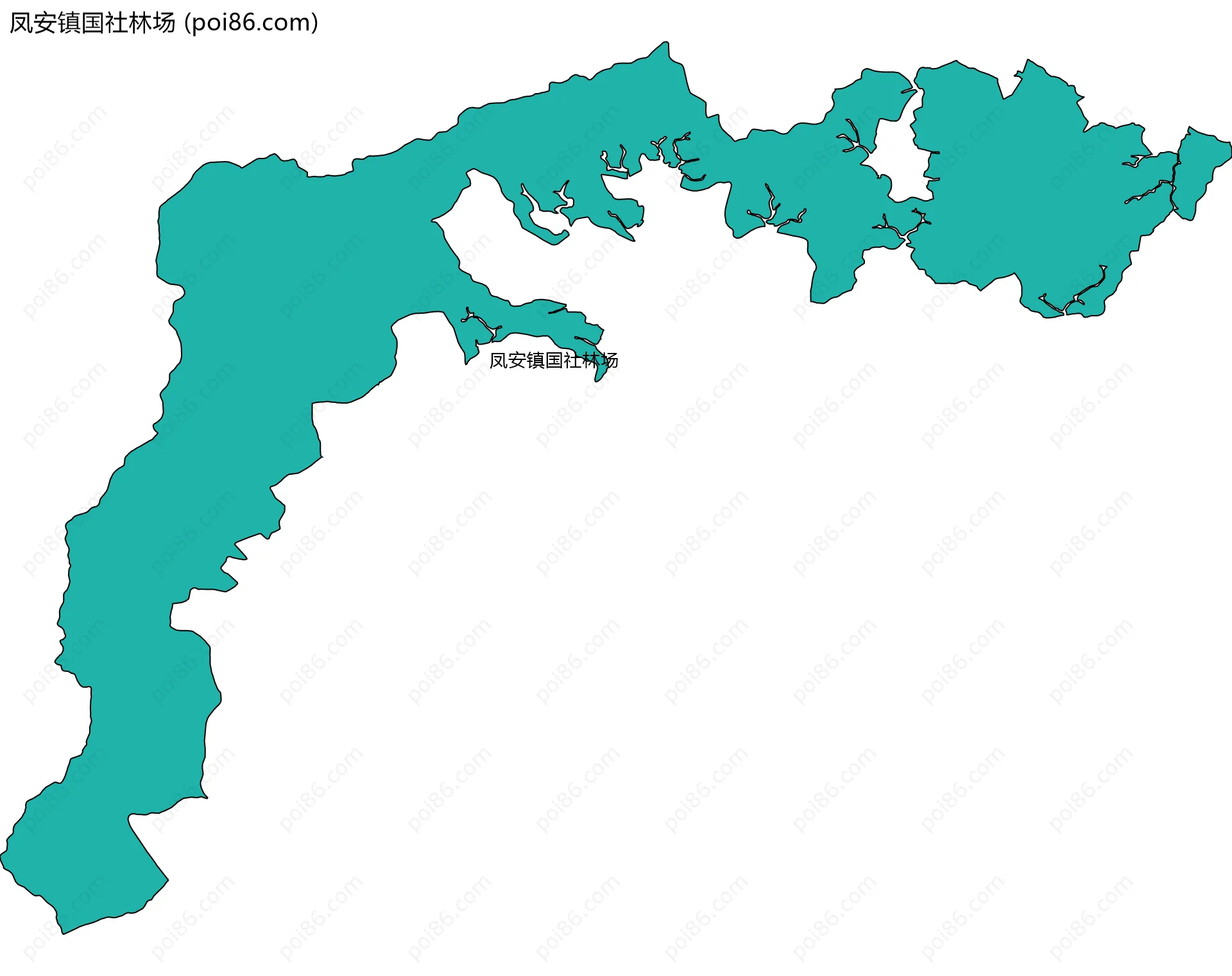 凤安镇国社林场边界地图