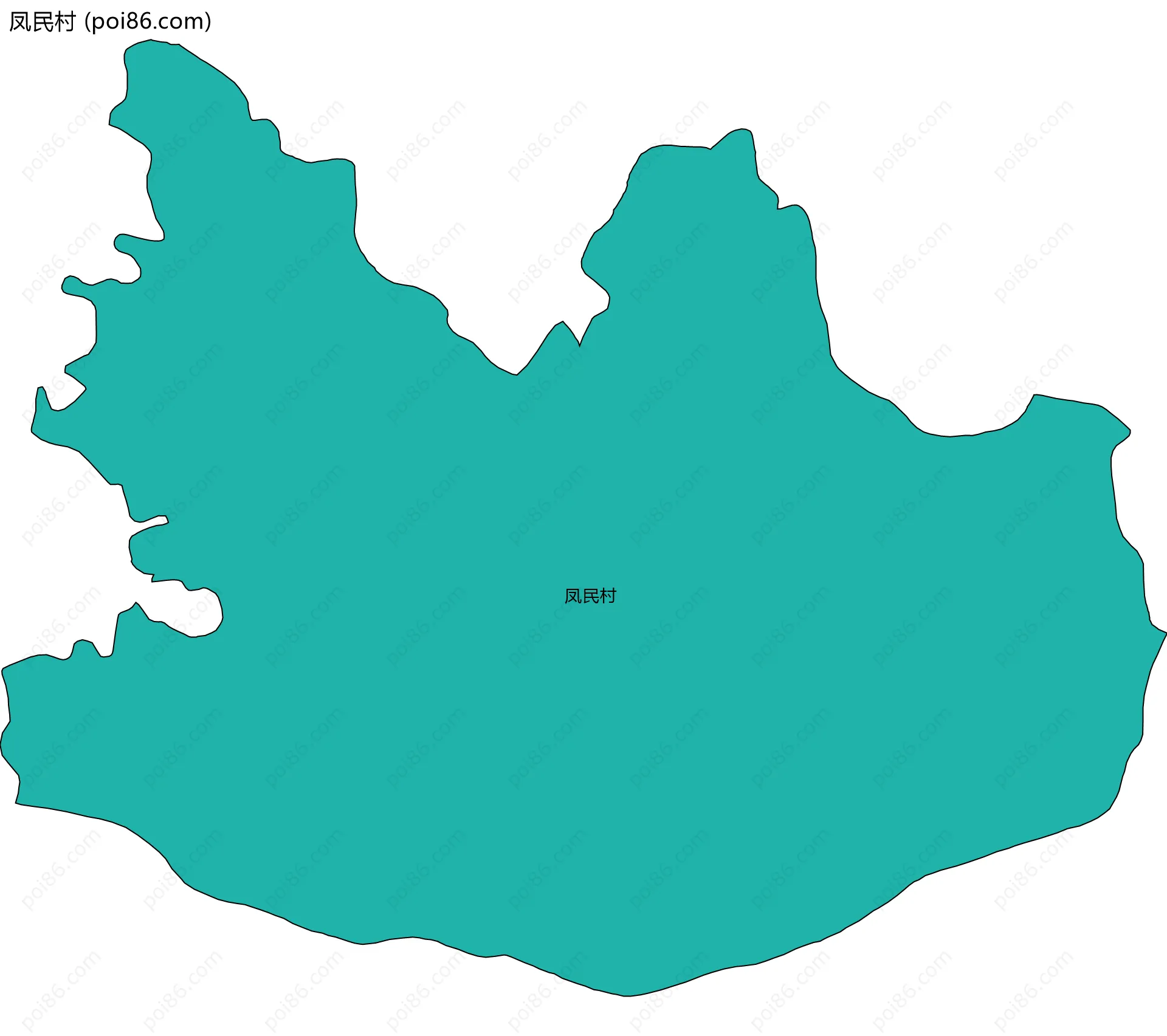 凤民村边界地图