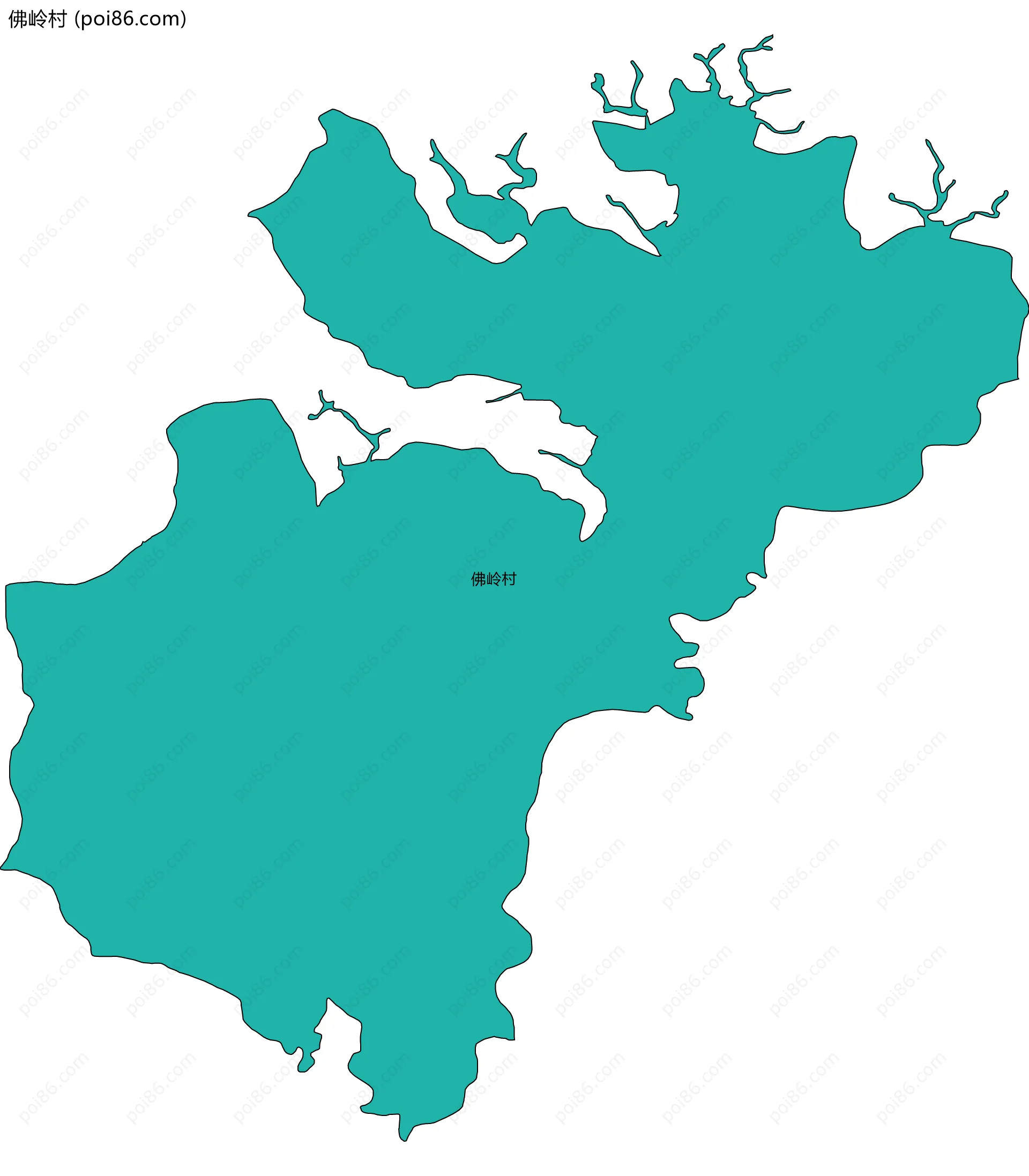 佛岭村边界地图