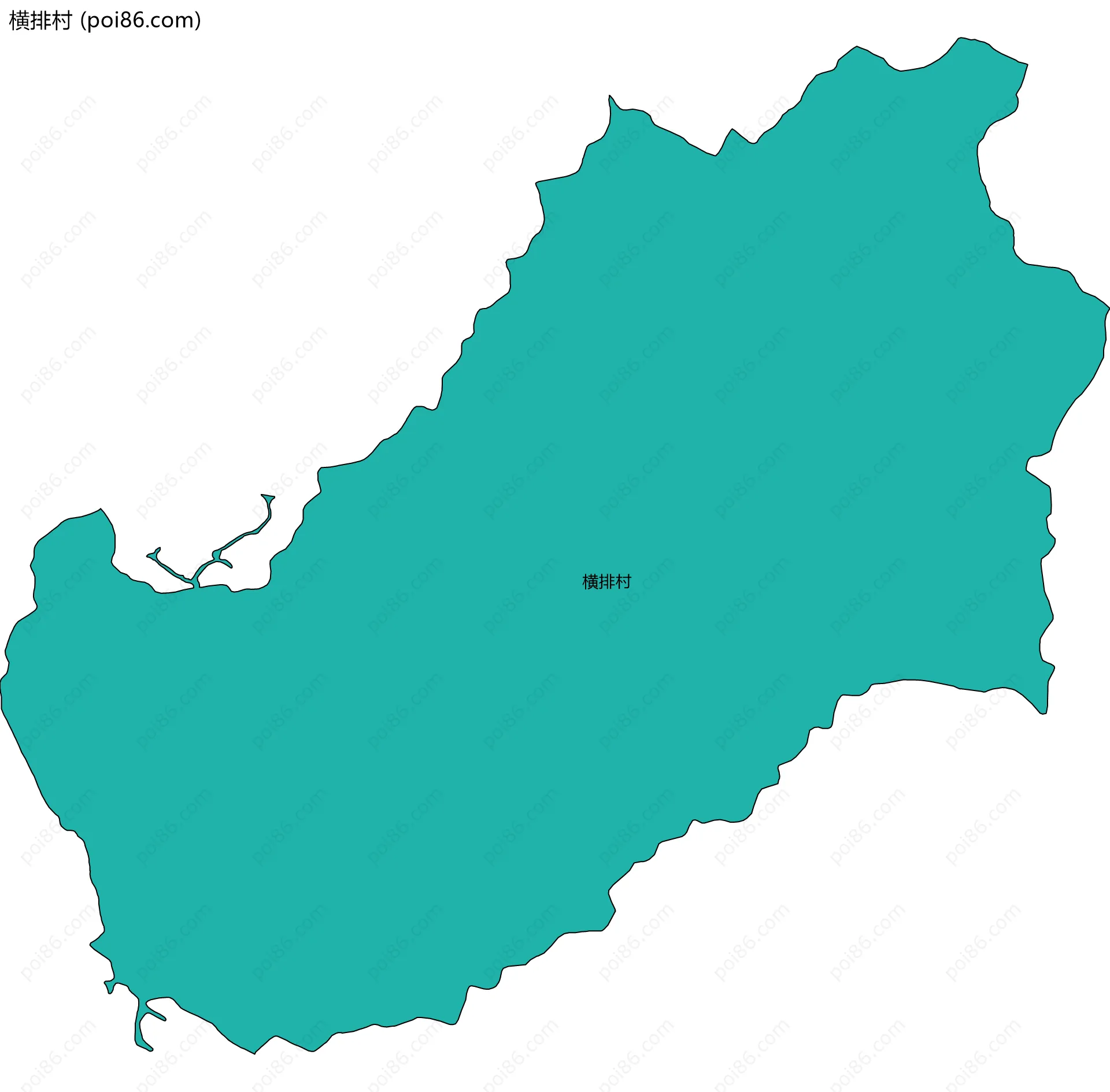 横排村边界地图