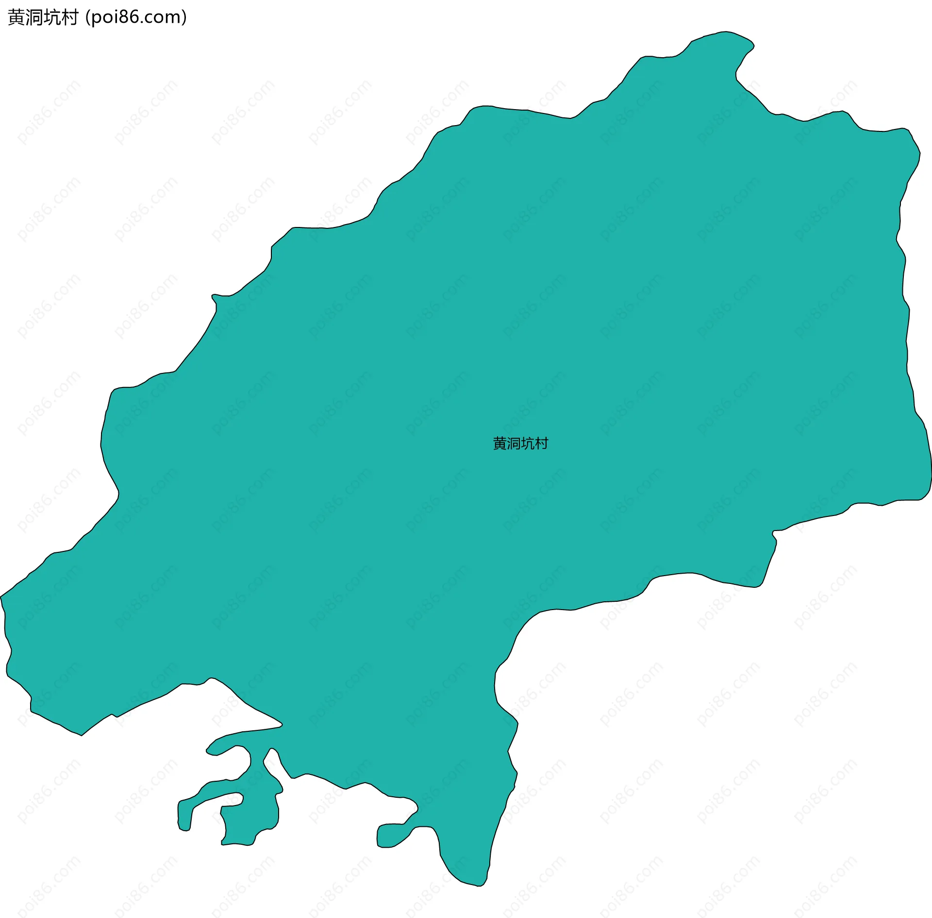 黄洞坑村边界地图