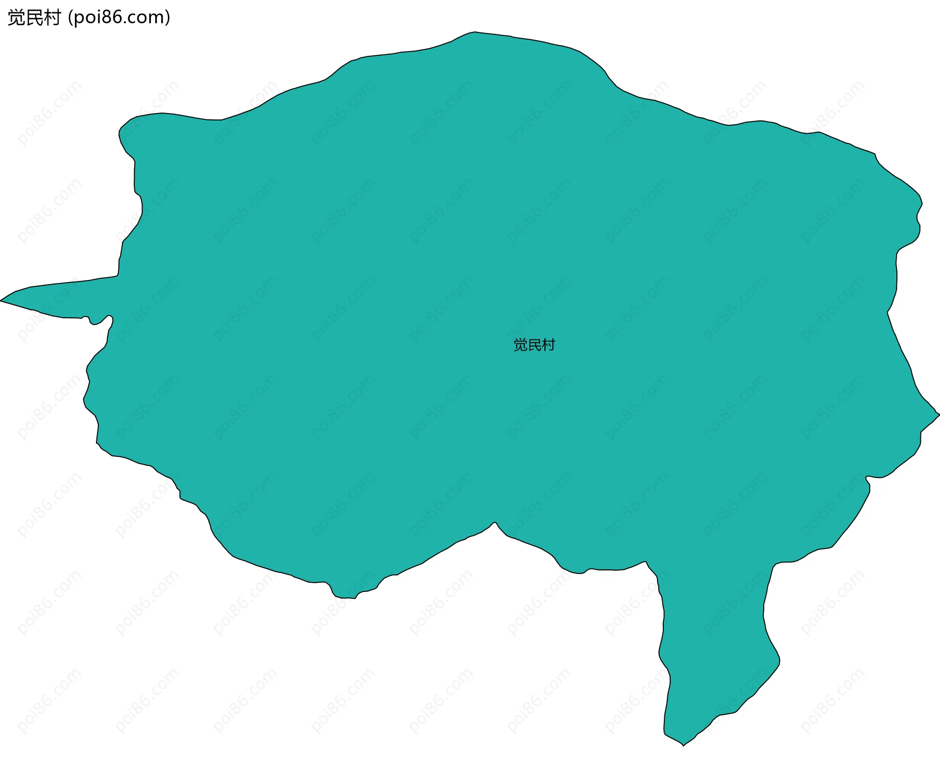 觉民村边界地图