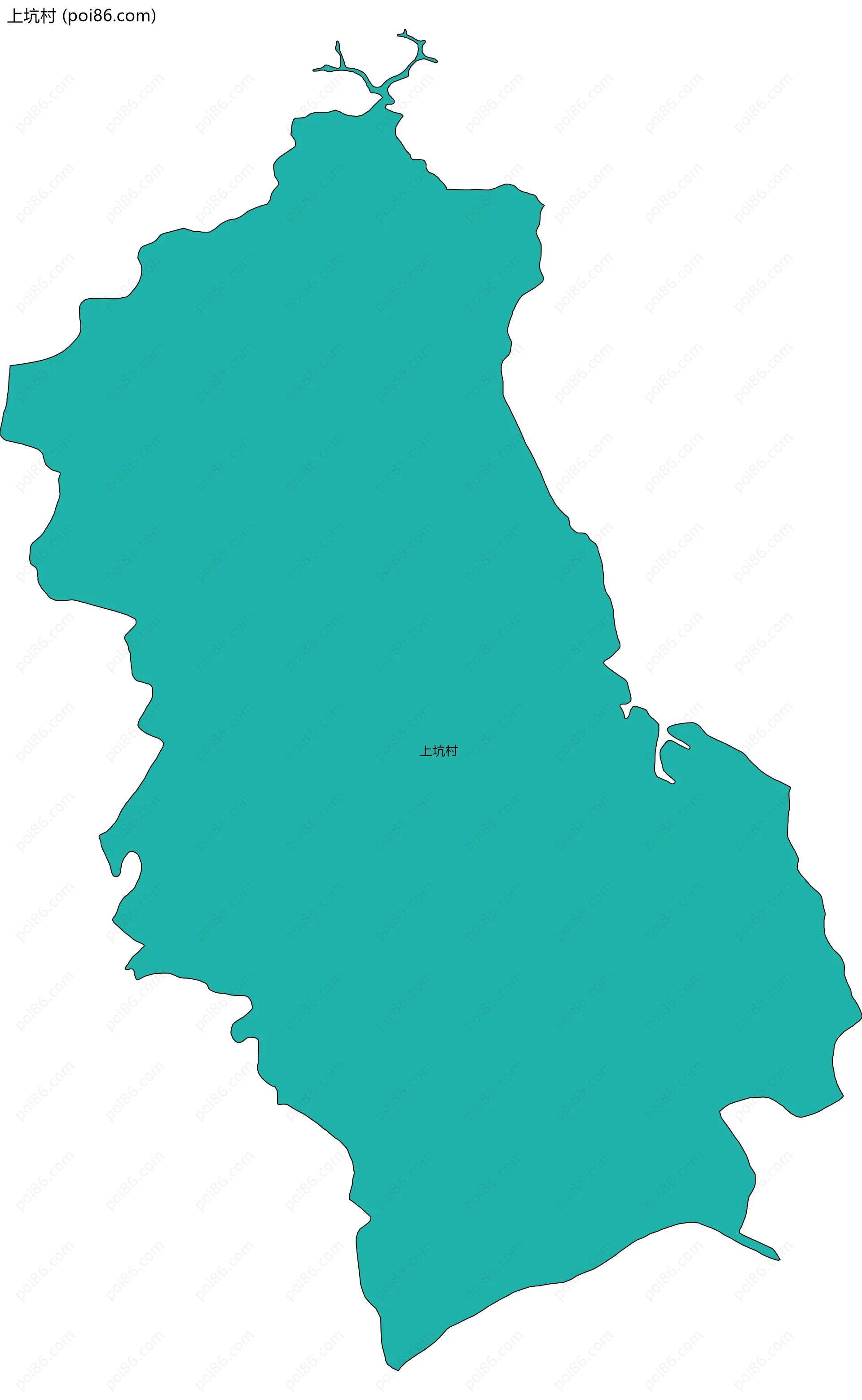 上坑村边界地图