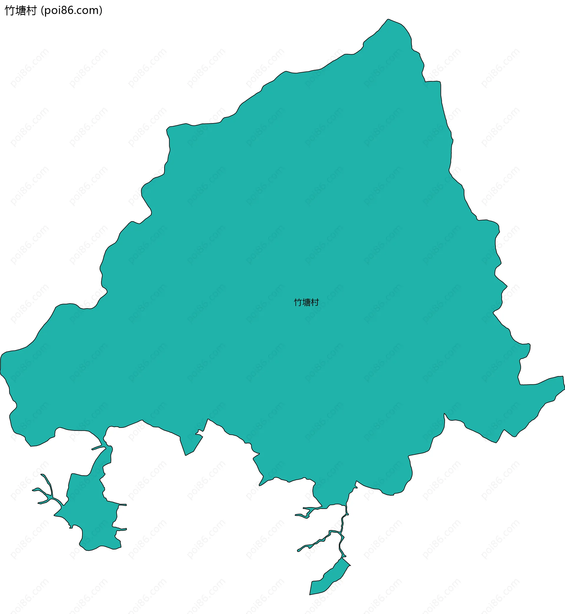 竹塘村边界地图