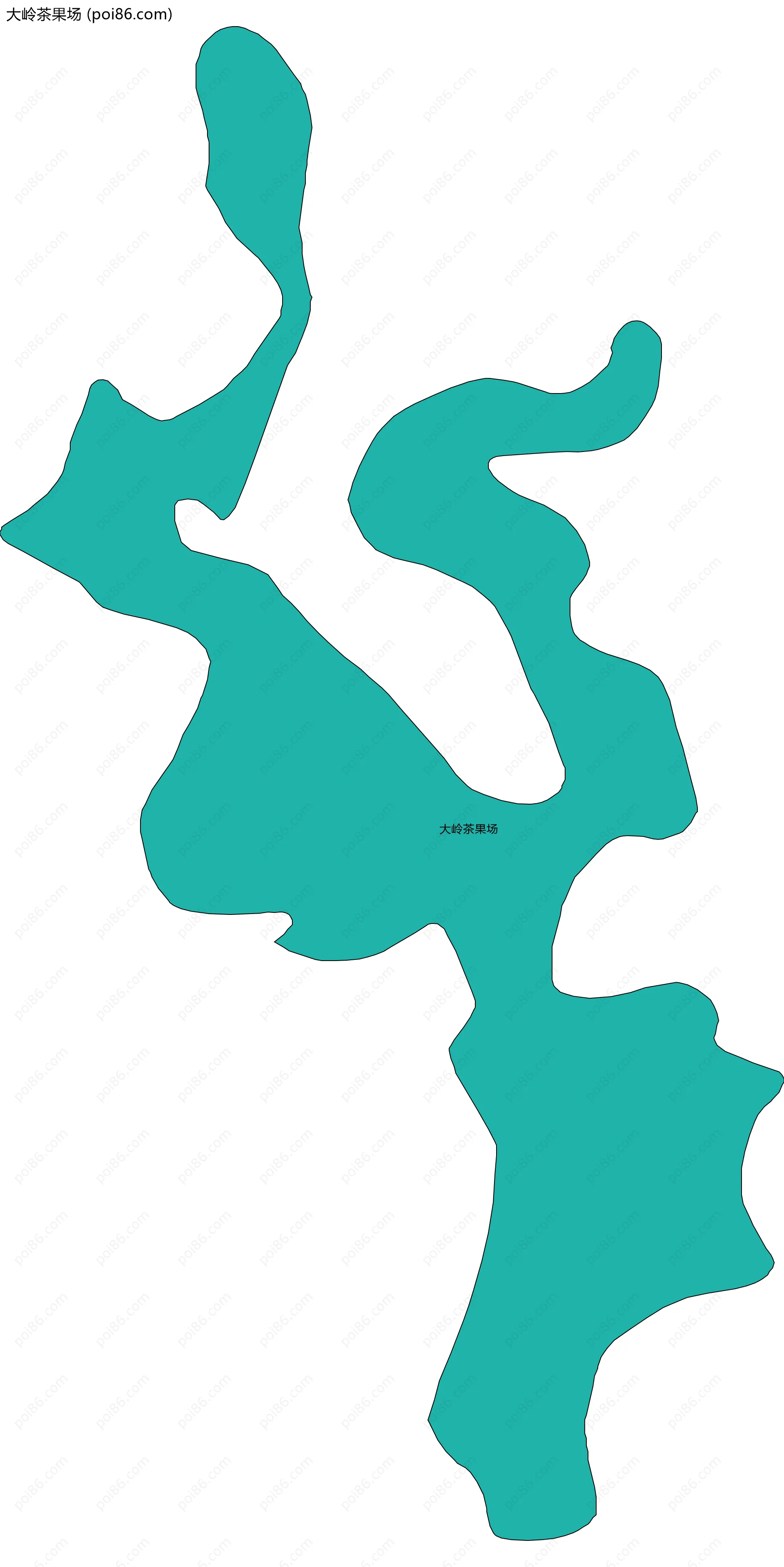 大岭茶果场边界地图