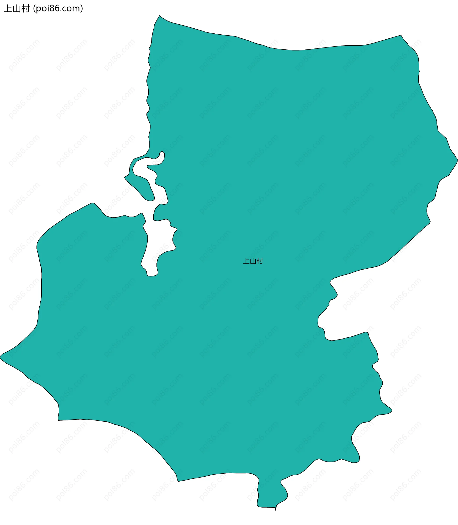 上山村边界地图