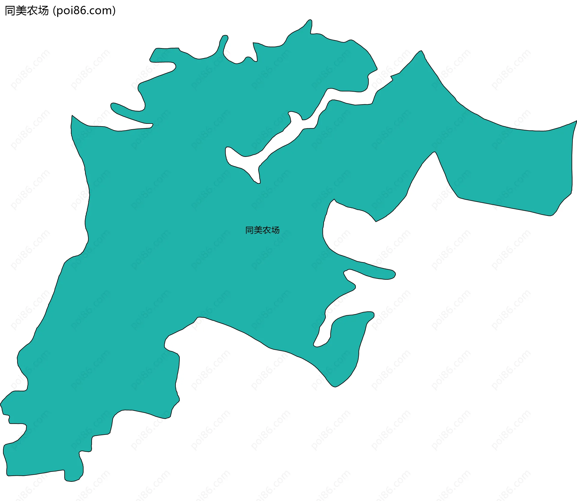 同美农场边界地图