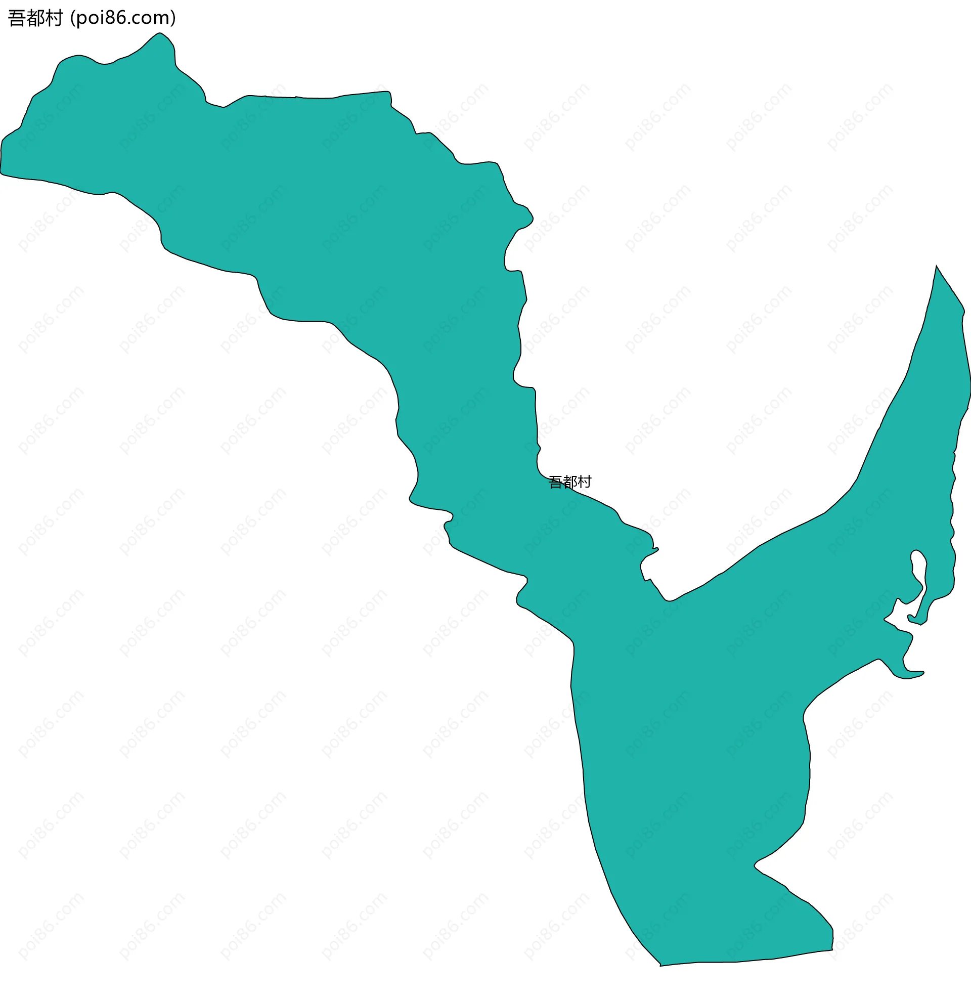 吾都村边界地图
