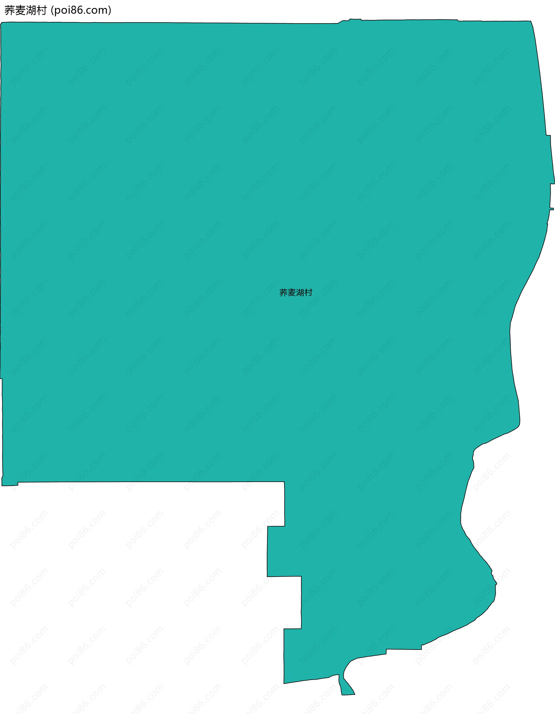 荞麦湖村边界地图