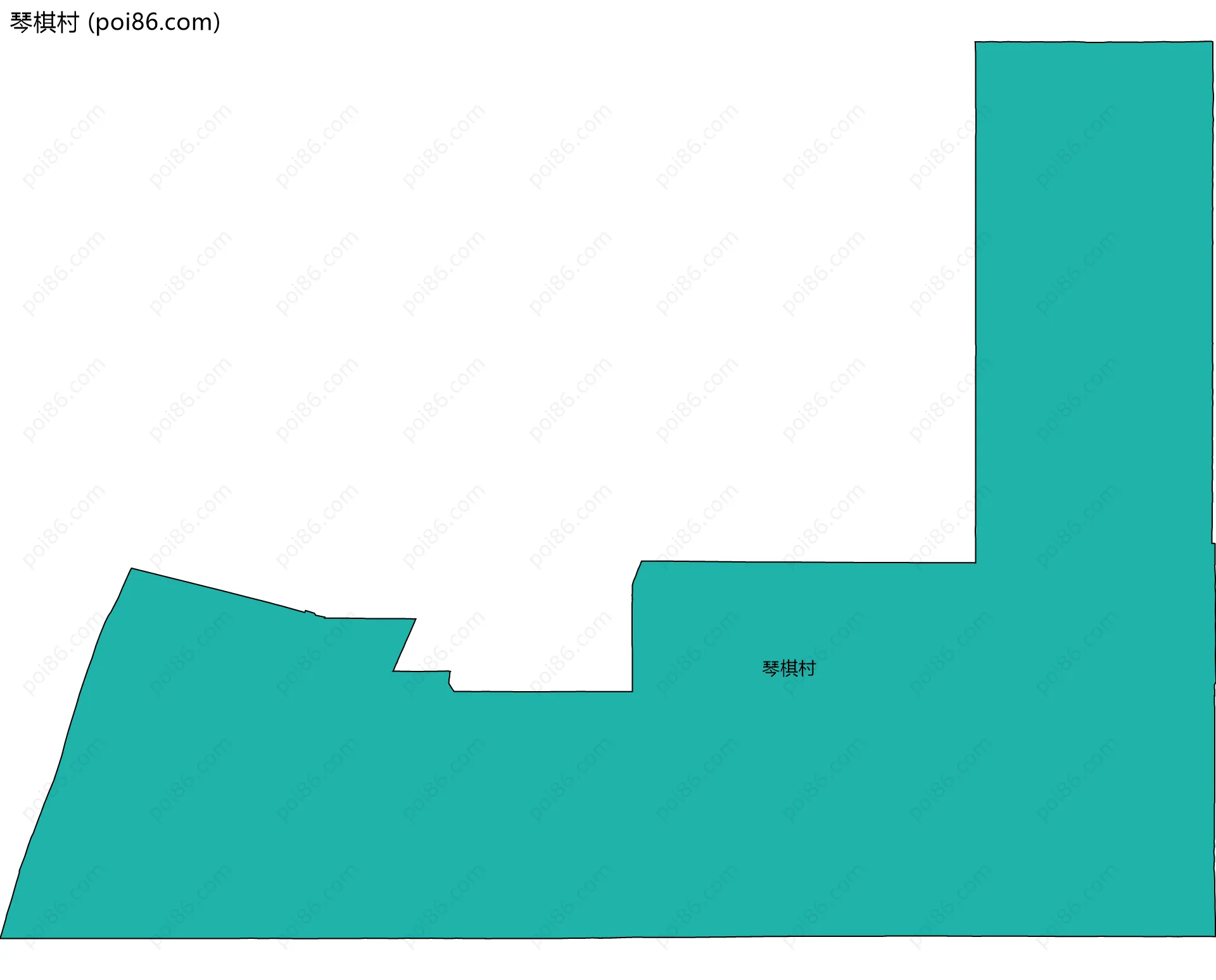 琴棋村边界地图