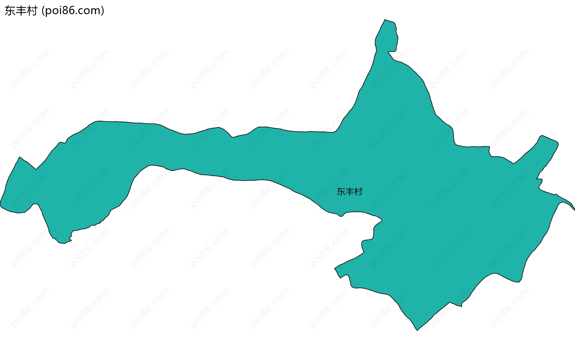 东丰村边界地图