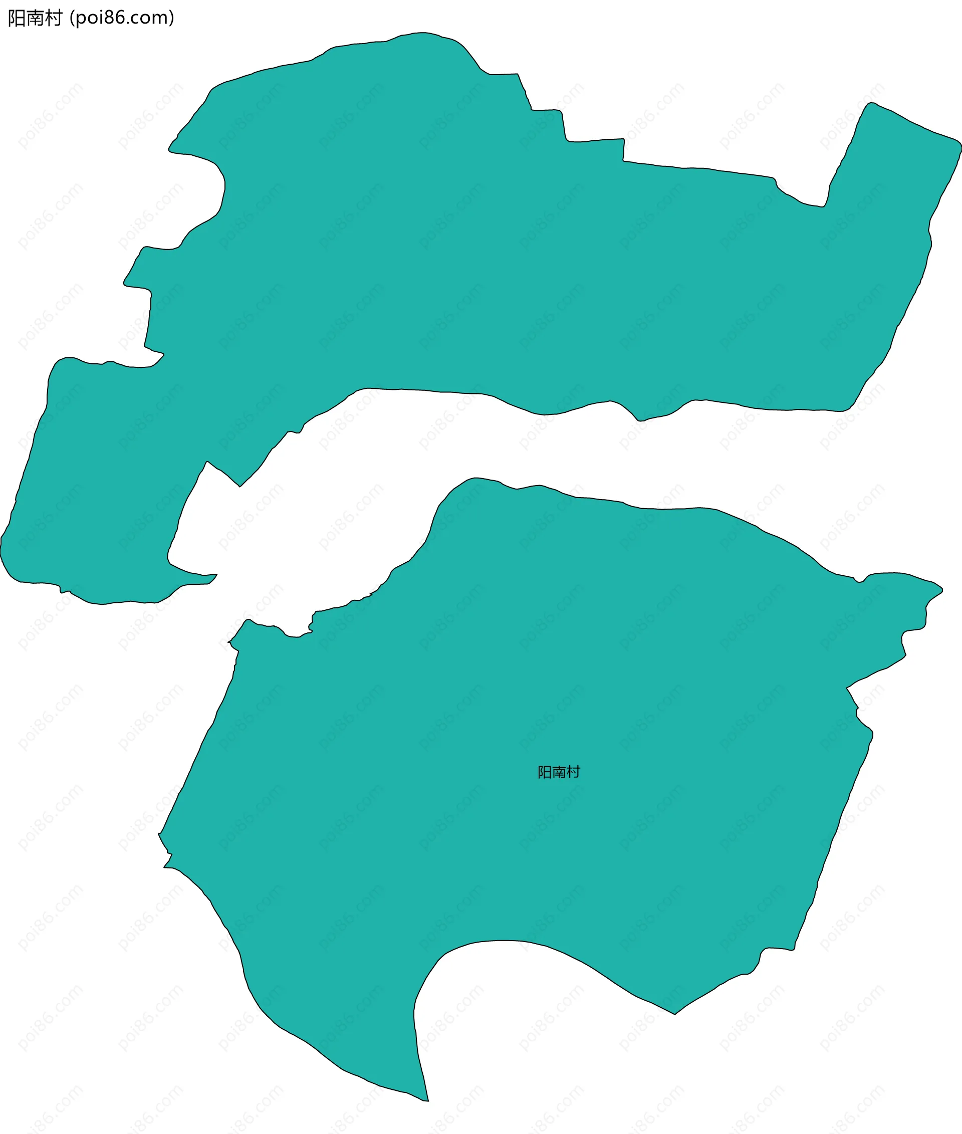阳南村边界地图