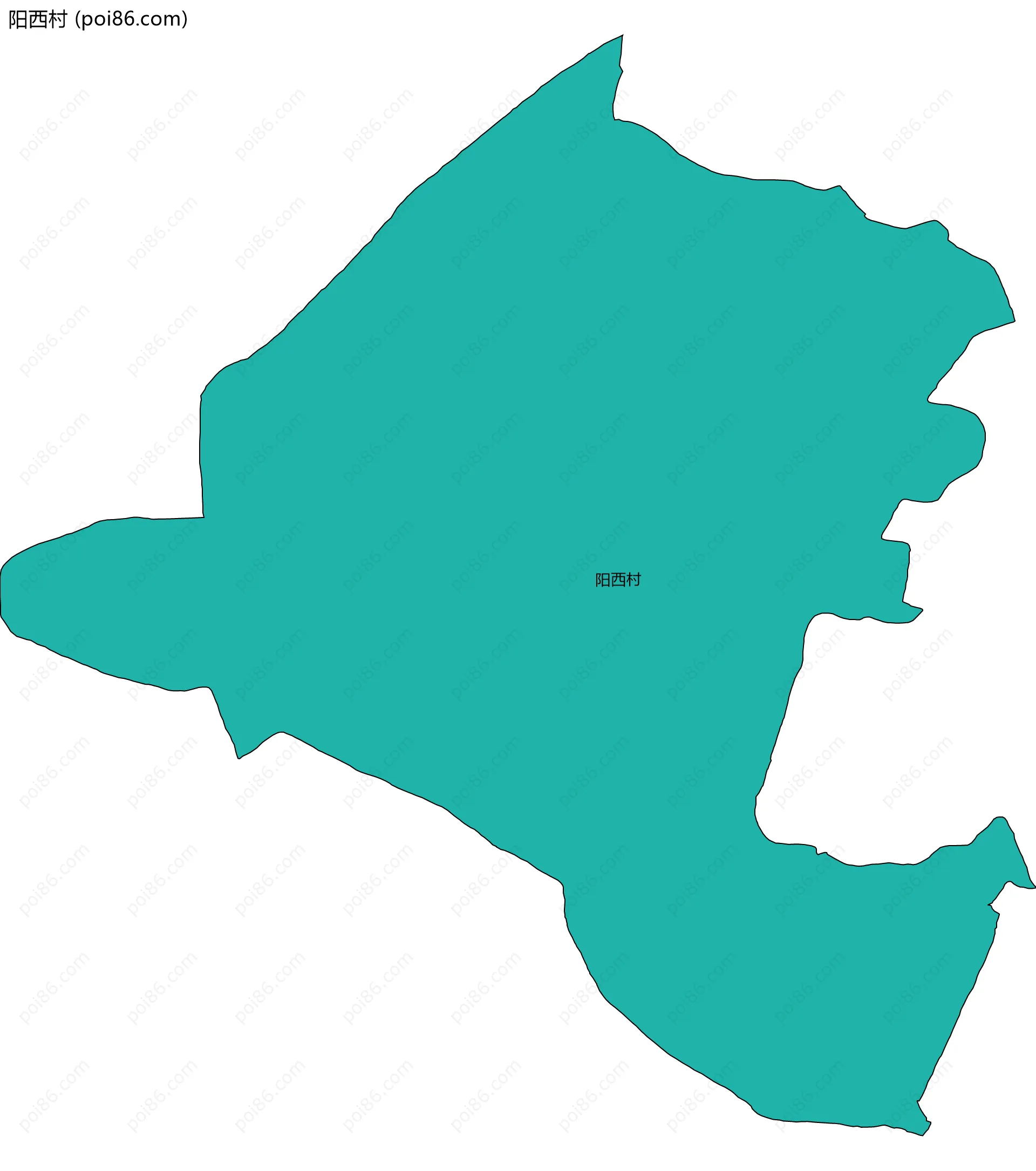 阳西村边界地图
