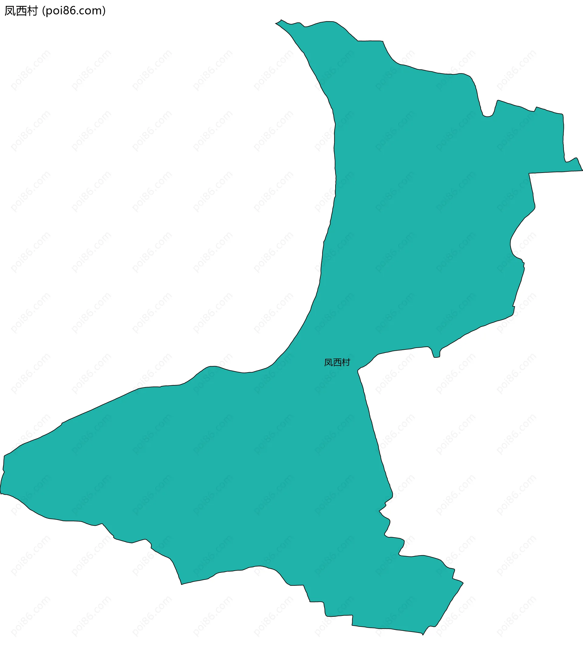 凤西村边界地图