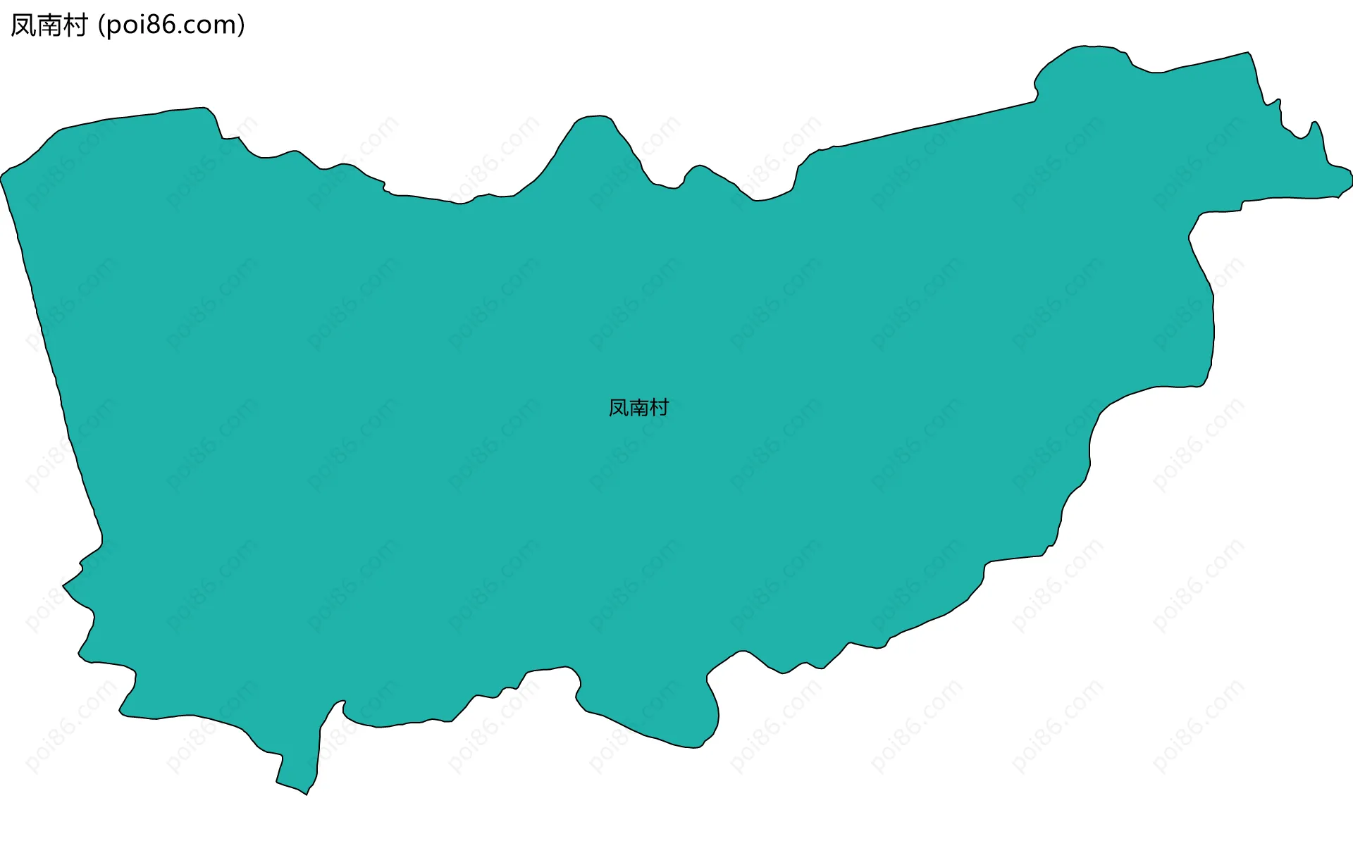 凤南村边界地图
