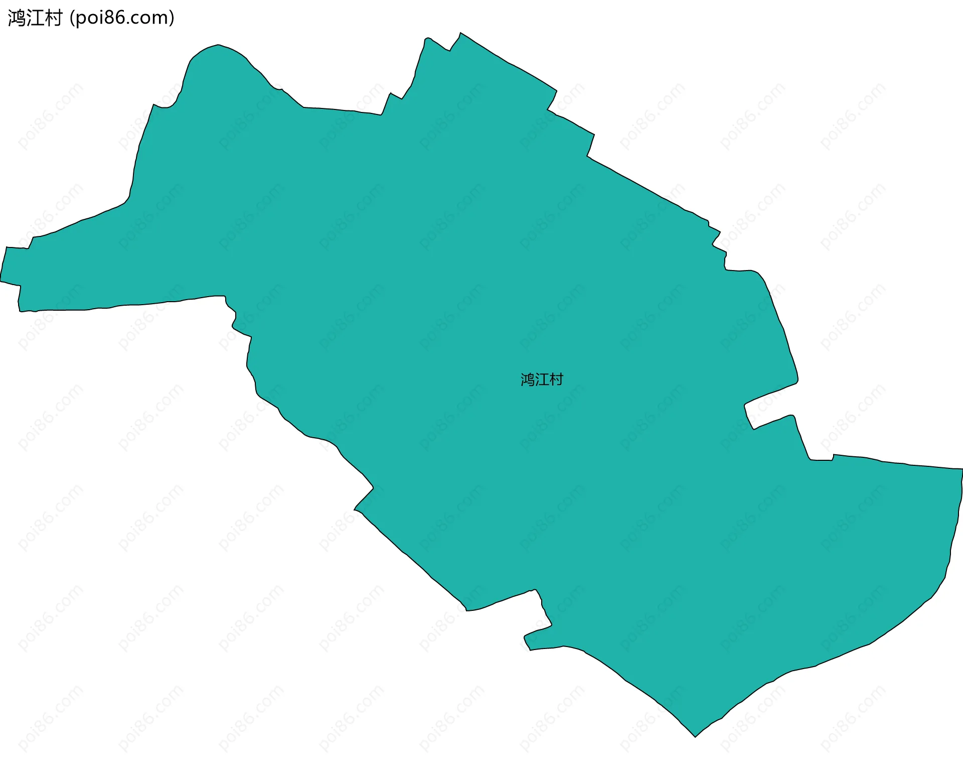鸿江村边界地图