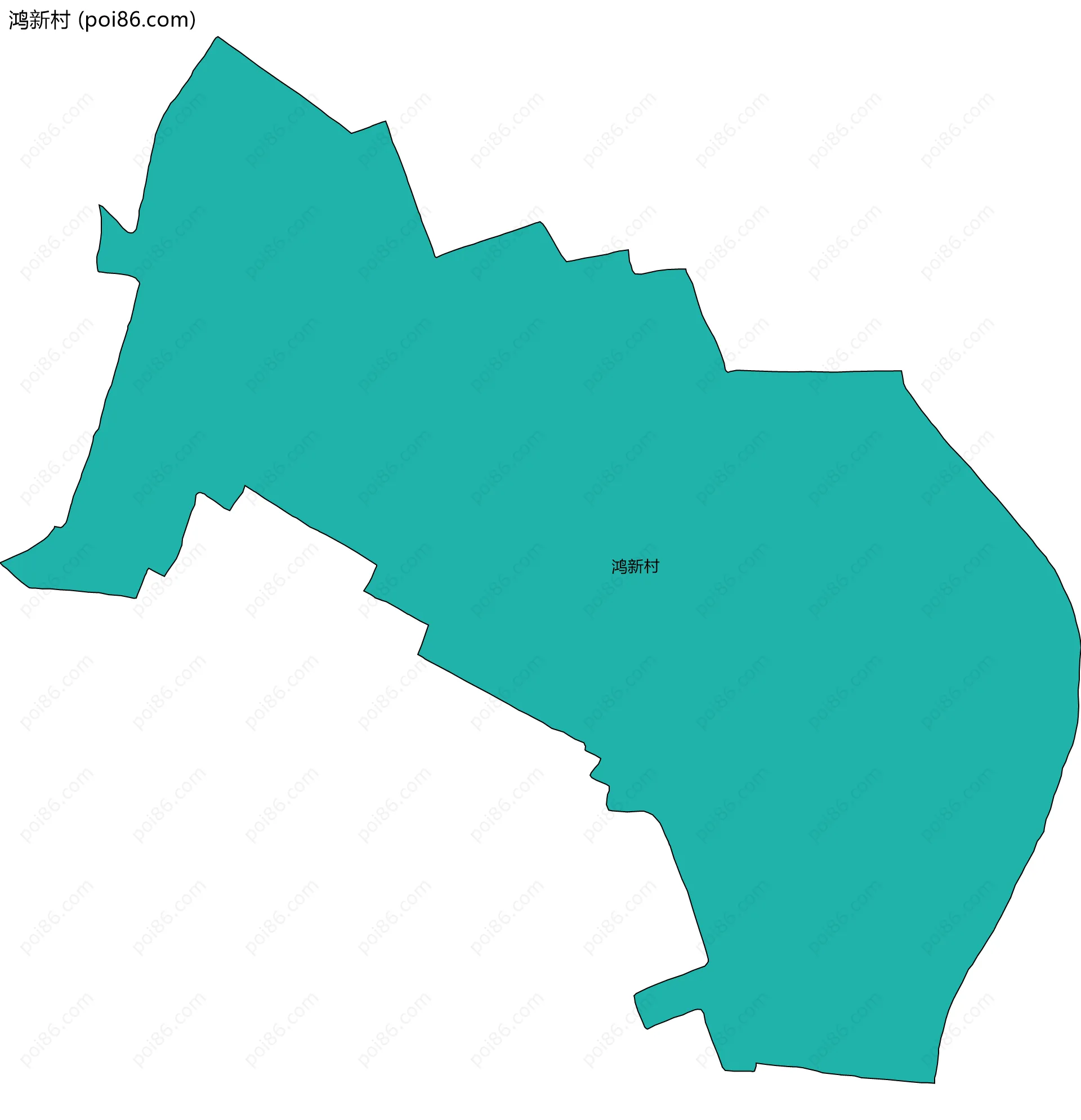 鸿新村边界地图