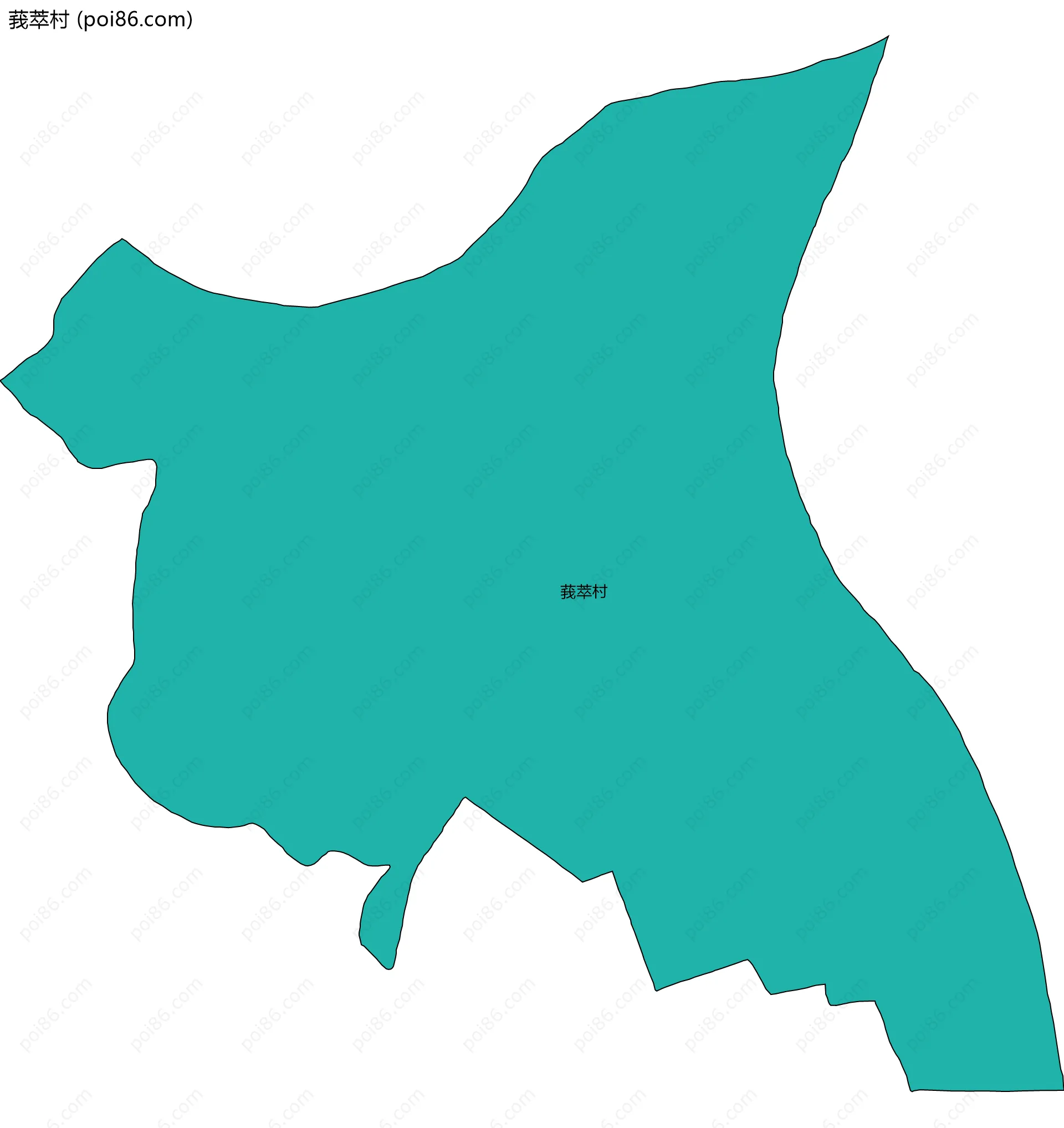 莪萃村边界地图