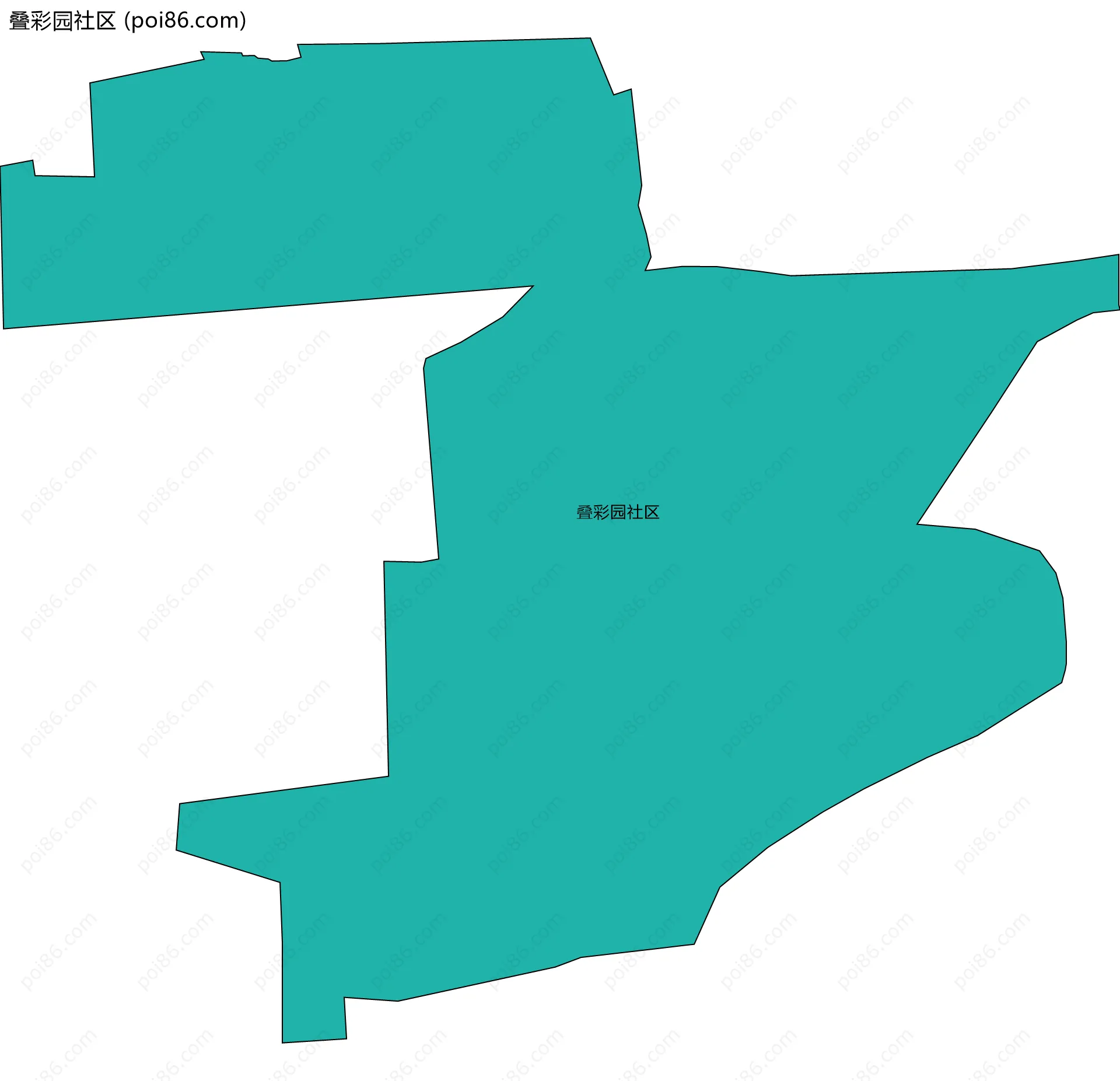 叠彩园社区边界地图