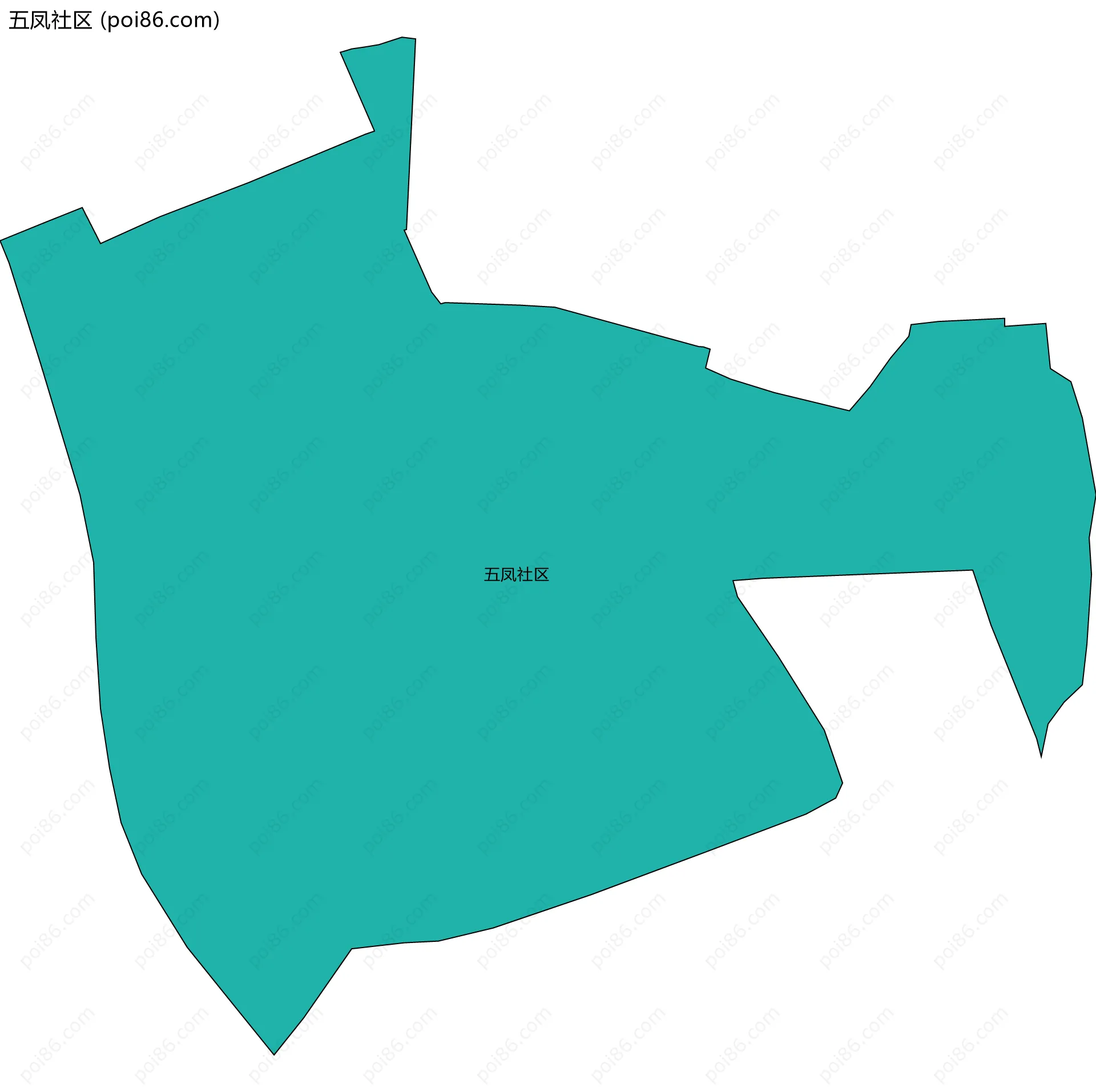 五凤社区边界地图