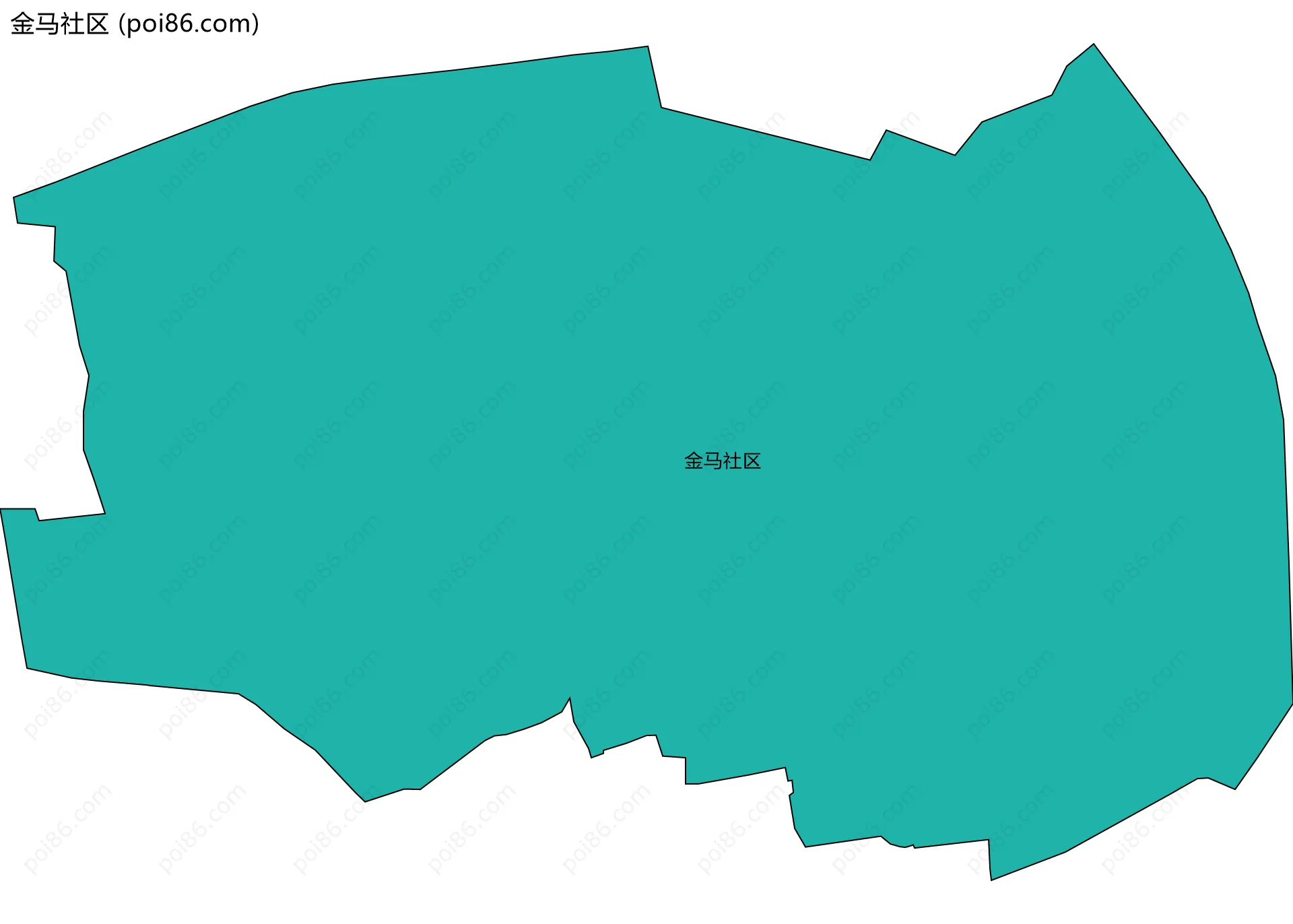 金马社区边界地图