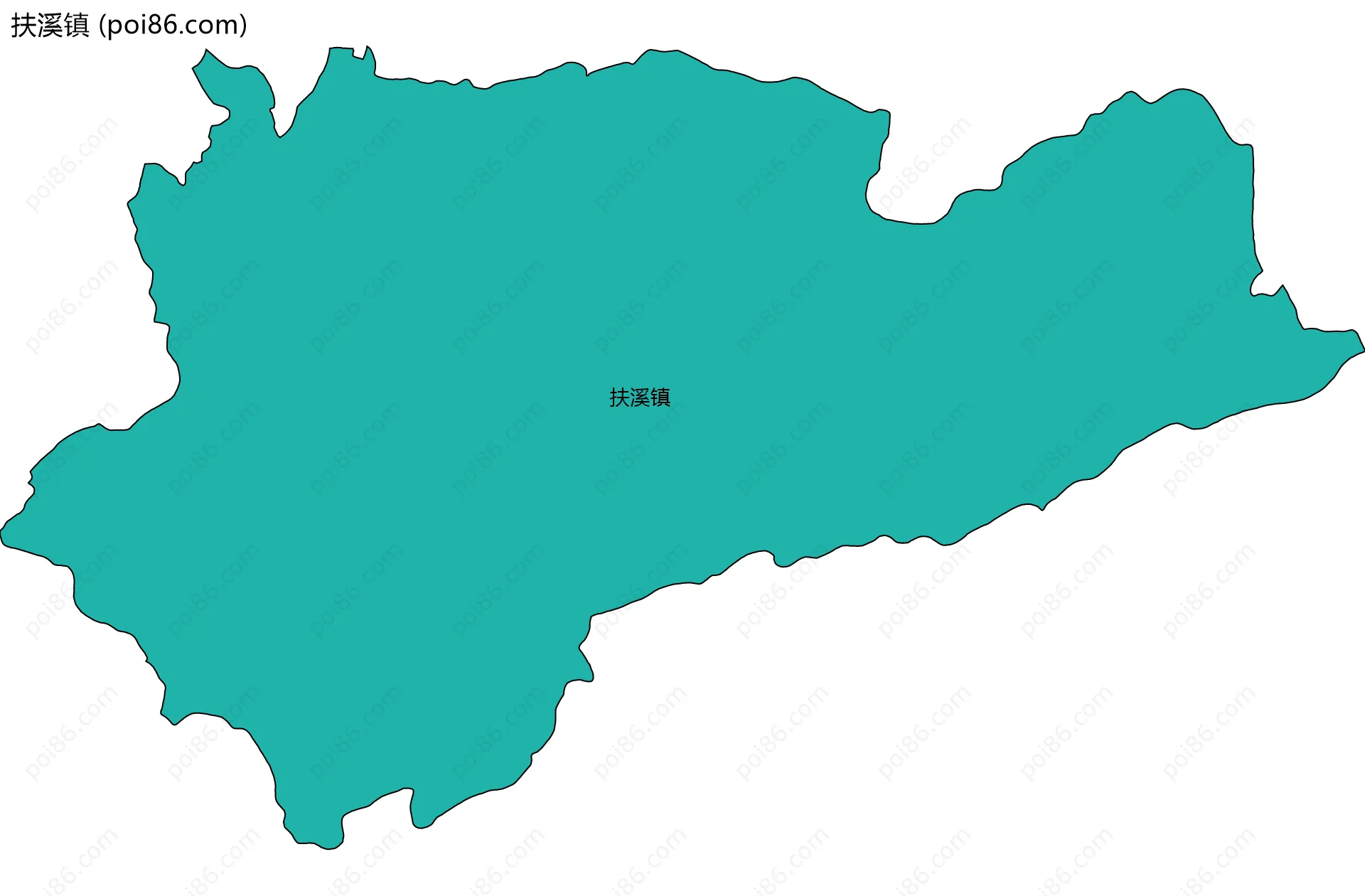 扶溪镇边界地图