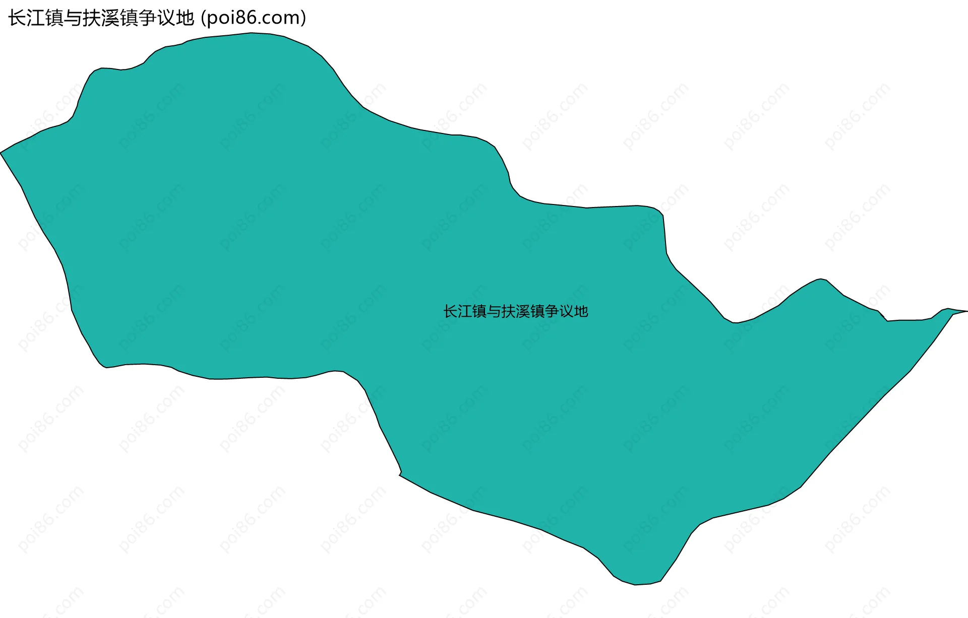 长江镇与扶溪镇争议地边界地图