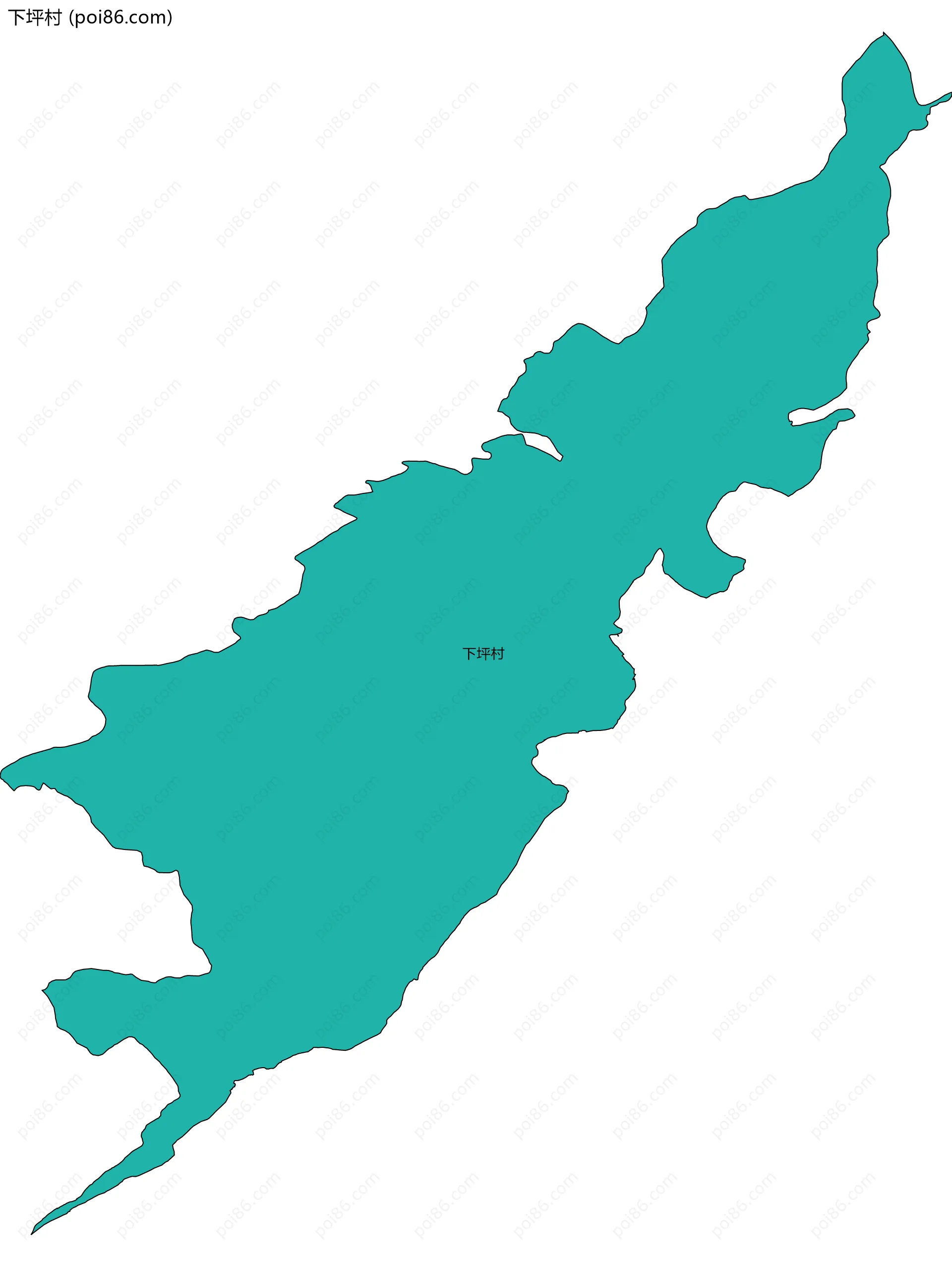 下坪村边界地图