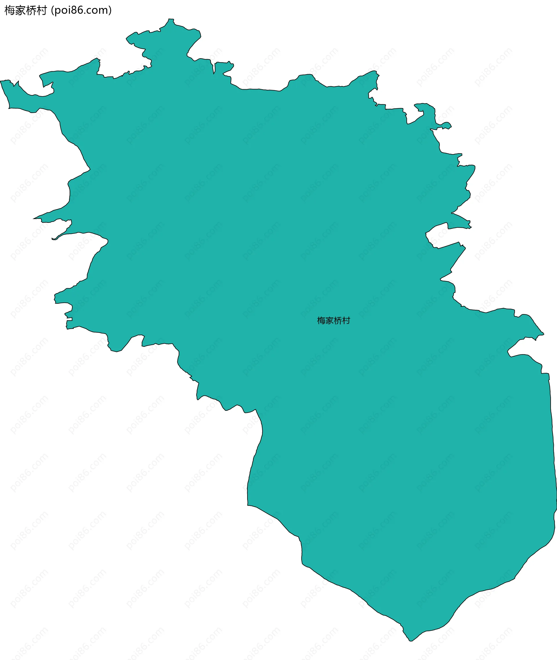 梅家桥村边界地图