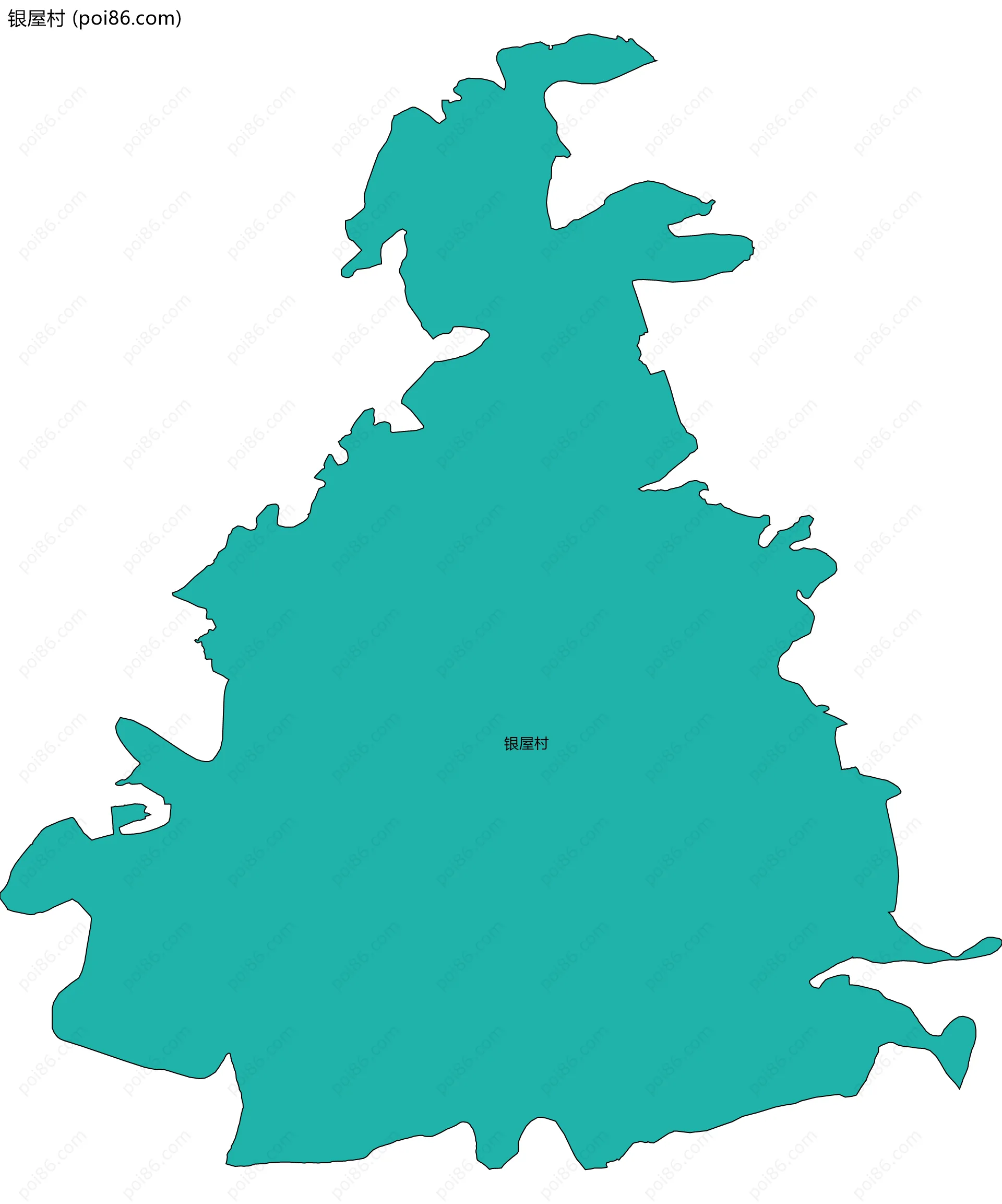 银屋村边界地图