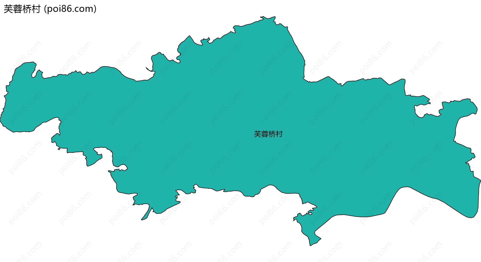 芙蓉桥村边界地图