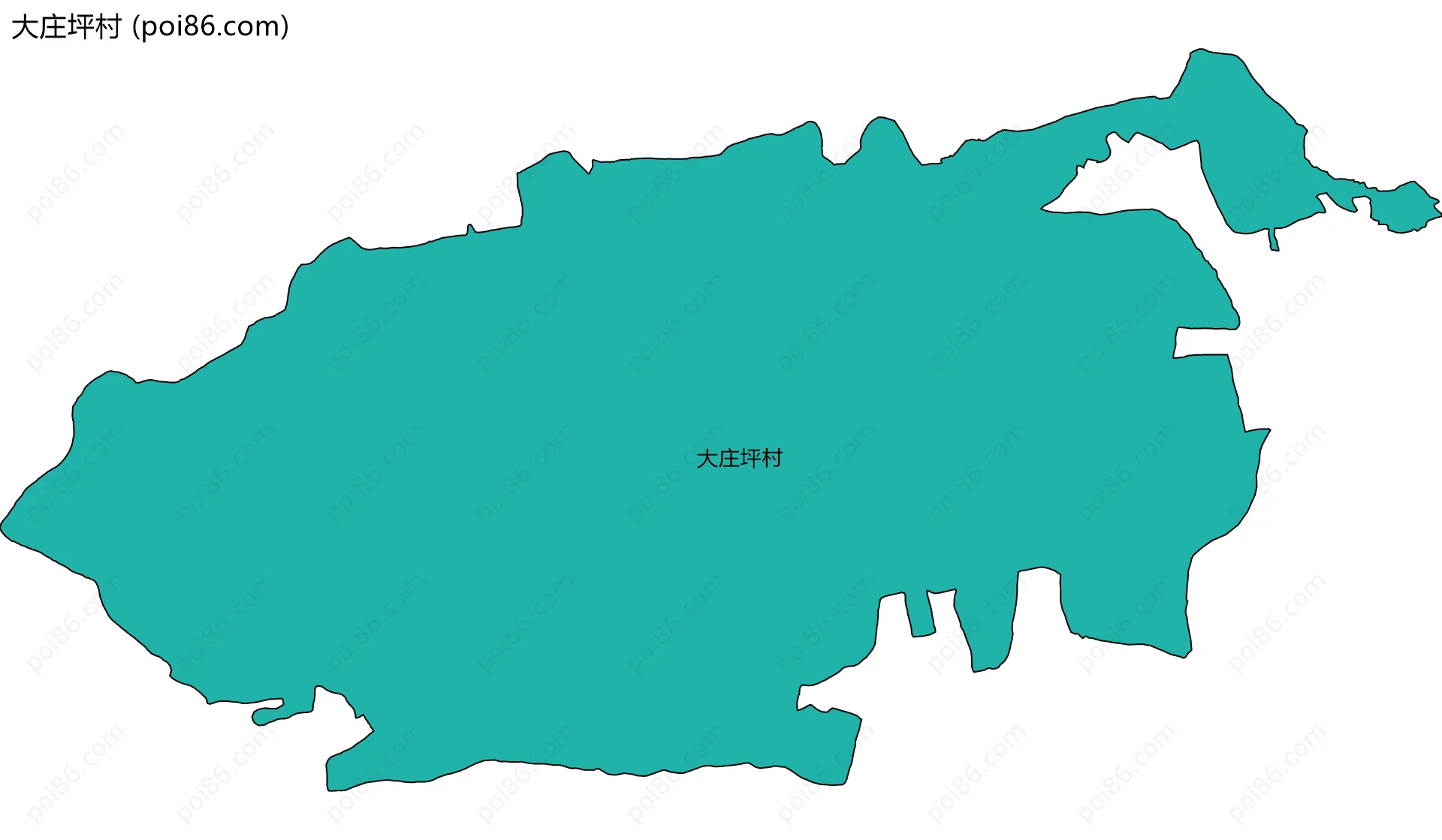 大庄坪村边界地图