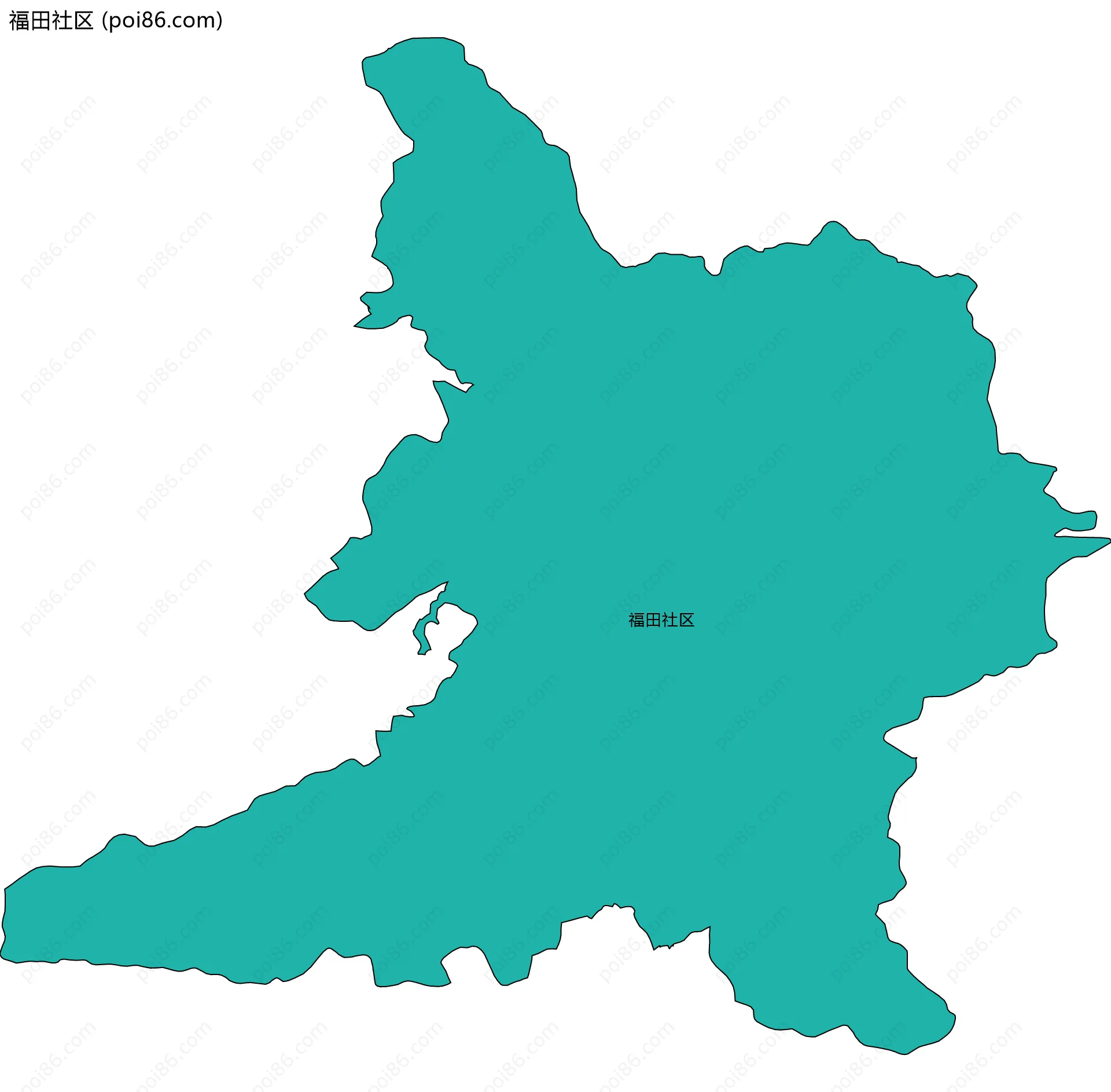 福田社区边界地图