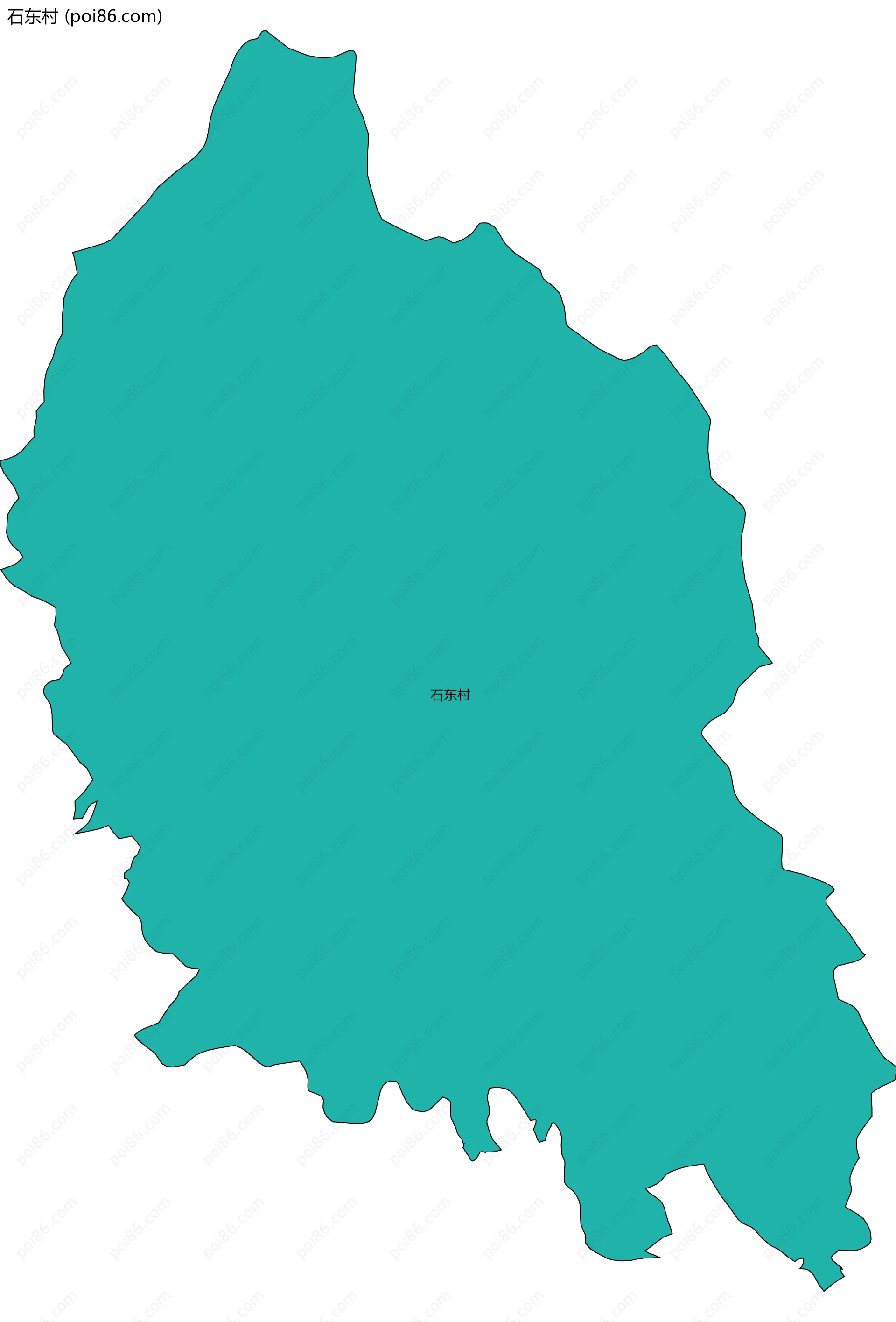 石东村边界地图