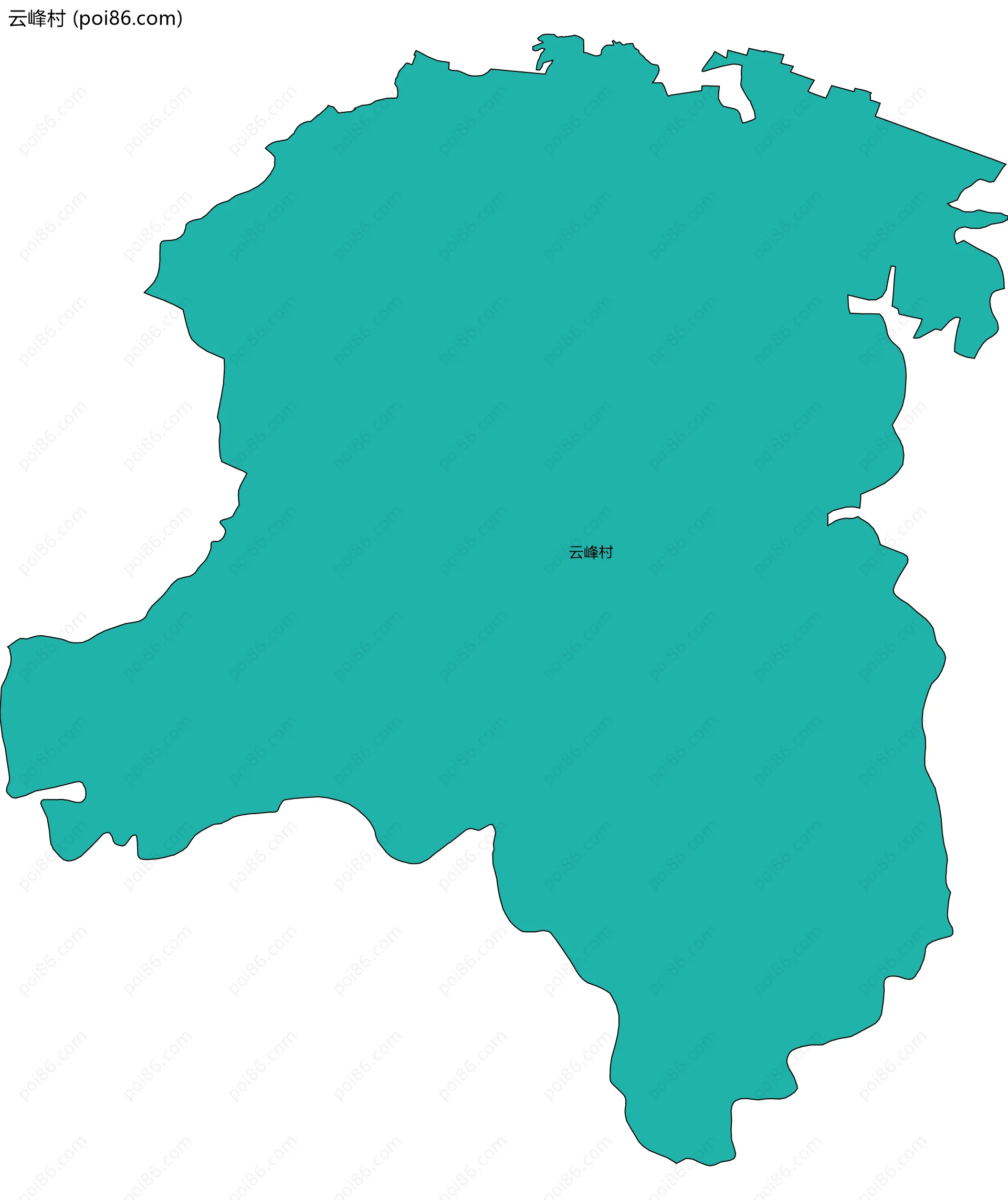 云峰村边界地图