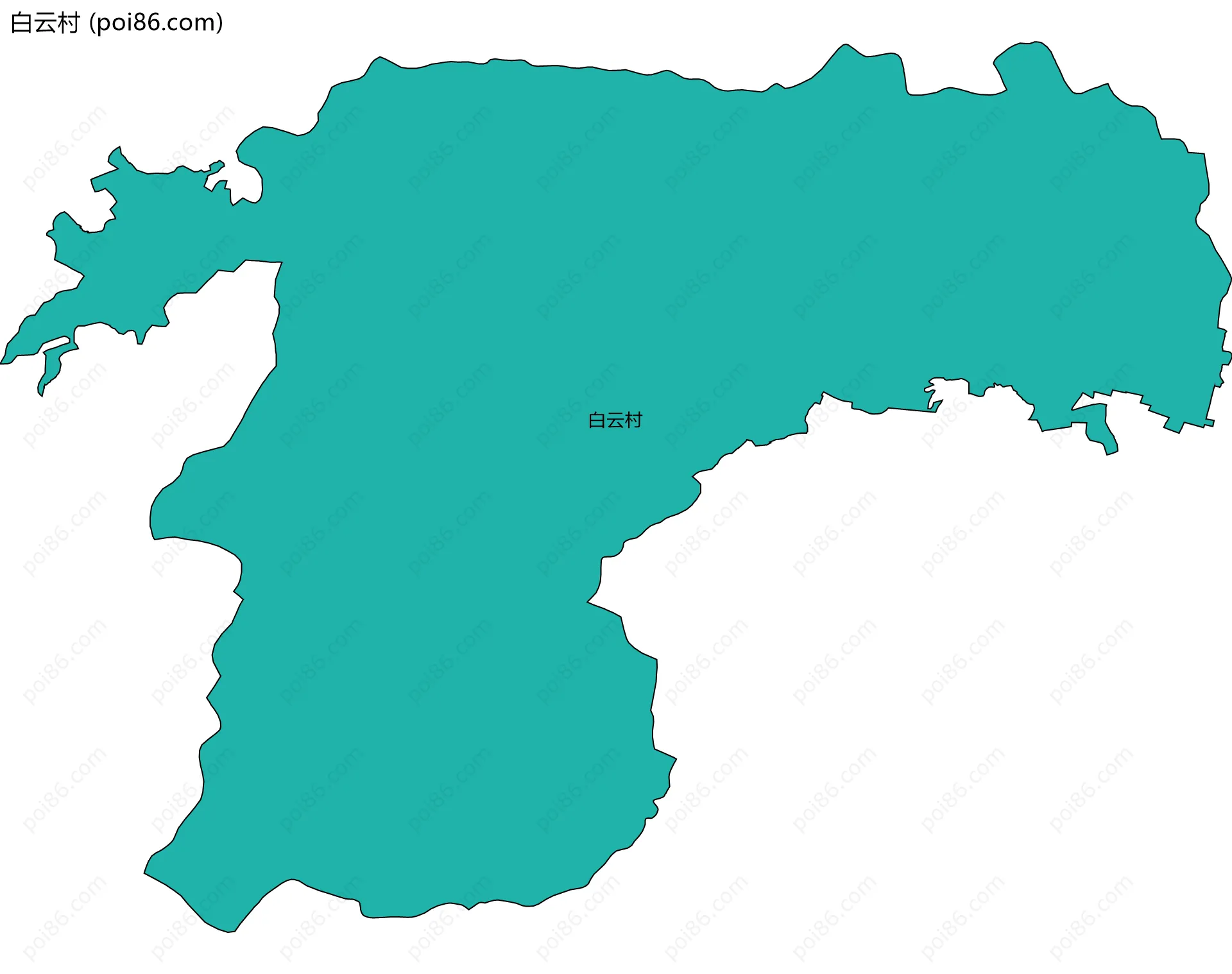 白云村边界地图