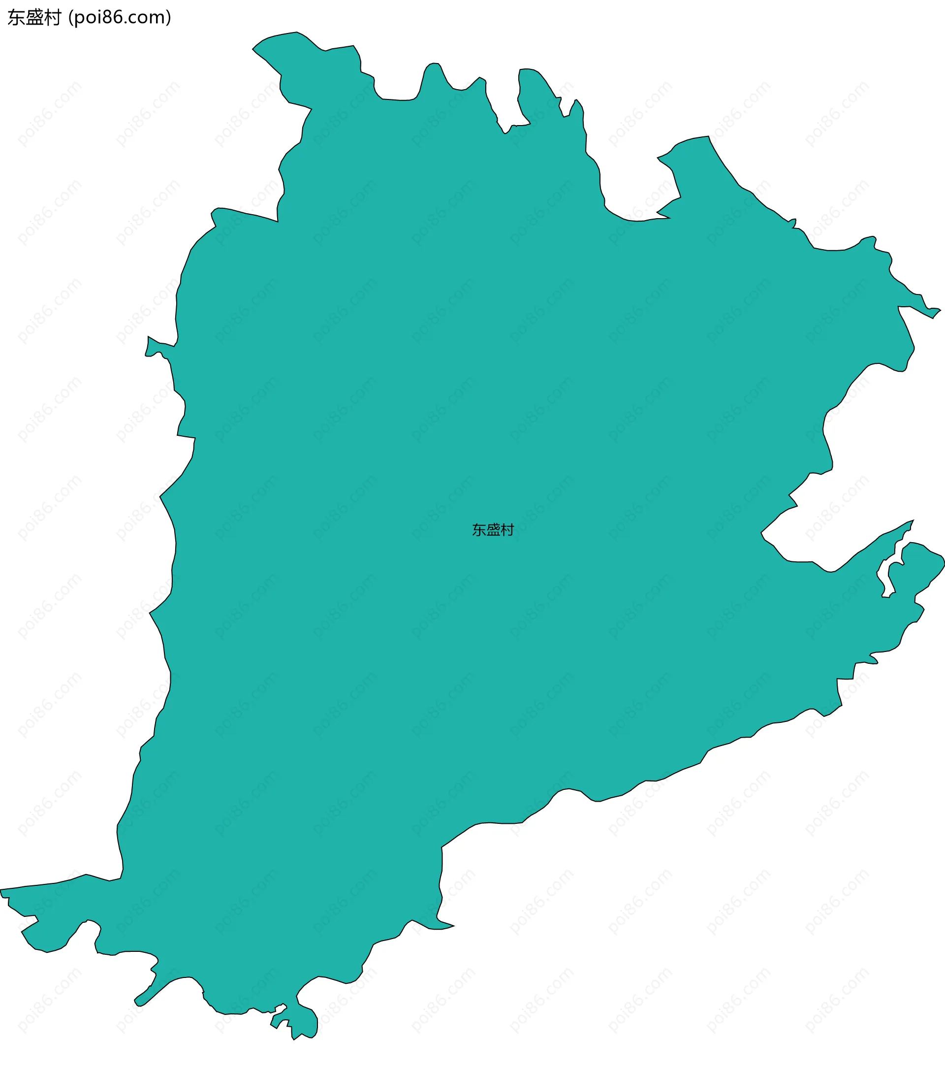 东盛村边界地图