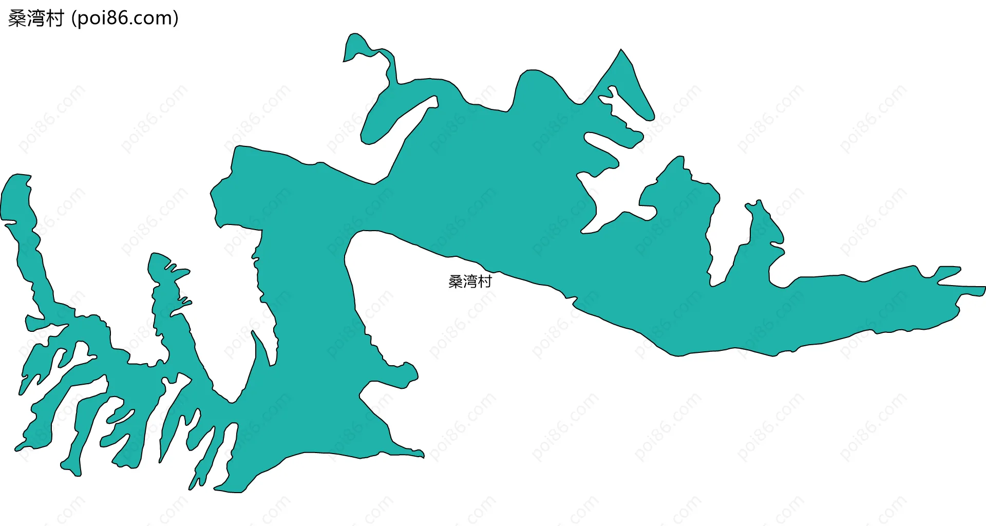 桑湾村边界地图