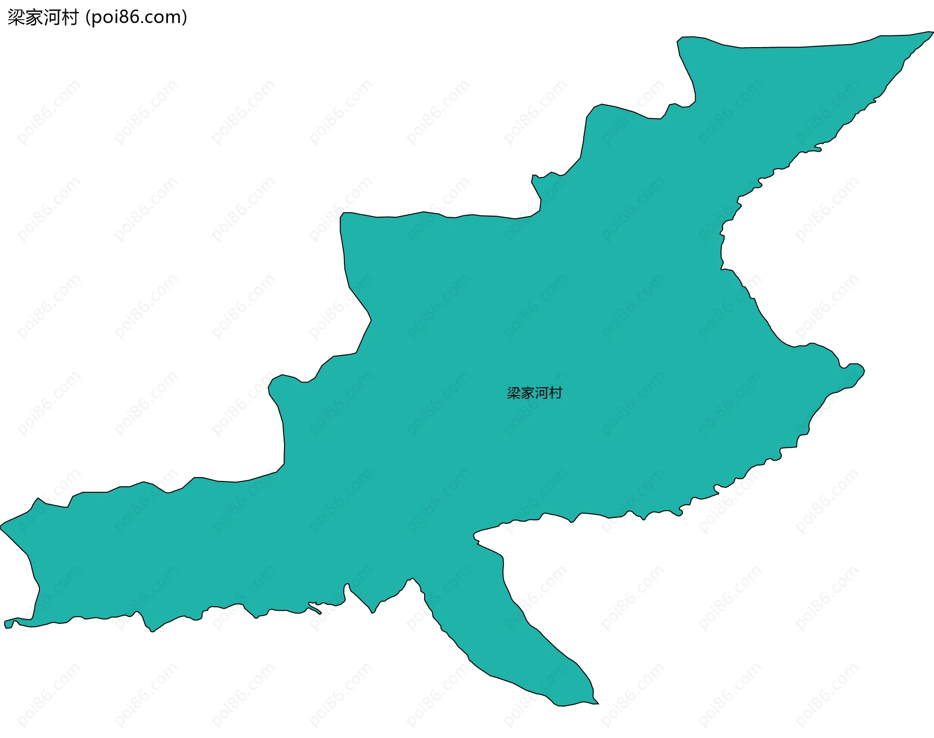 梁家河村边界地图